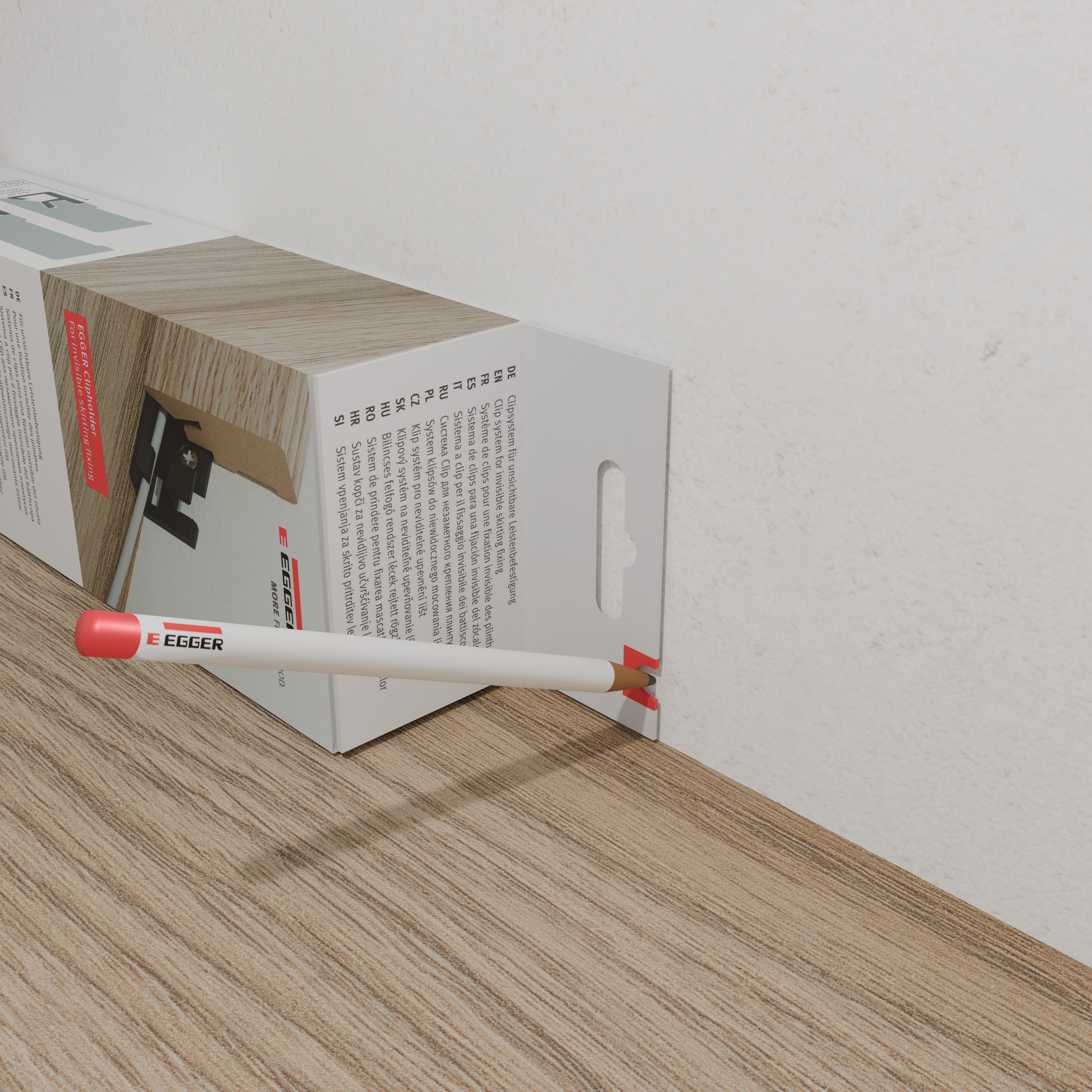 EGGER Leisten-Befestigungsclips Clipholder, 30 Clipse