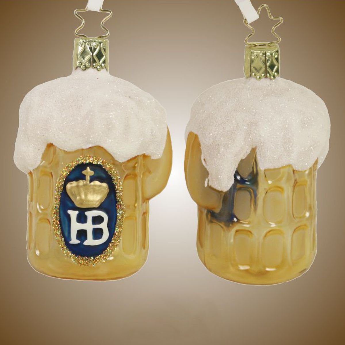 INGE-GLAS® Christbaumschmuck INGE-GLAS Bier-Krug (1-tlg) Weihnachts-Kugel Hofbräu-Haus