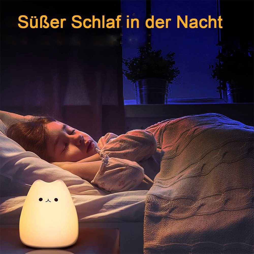 Nachttischlampe Nachtlicht Nachtlicht Babyzimmer LED zggzerg Katzenlampe,Kinder LED Niedliche