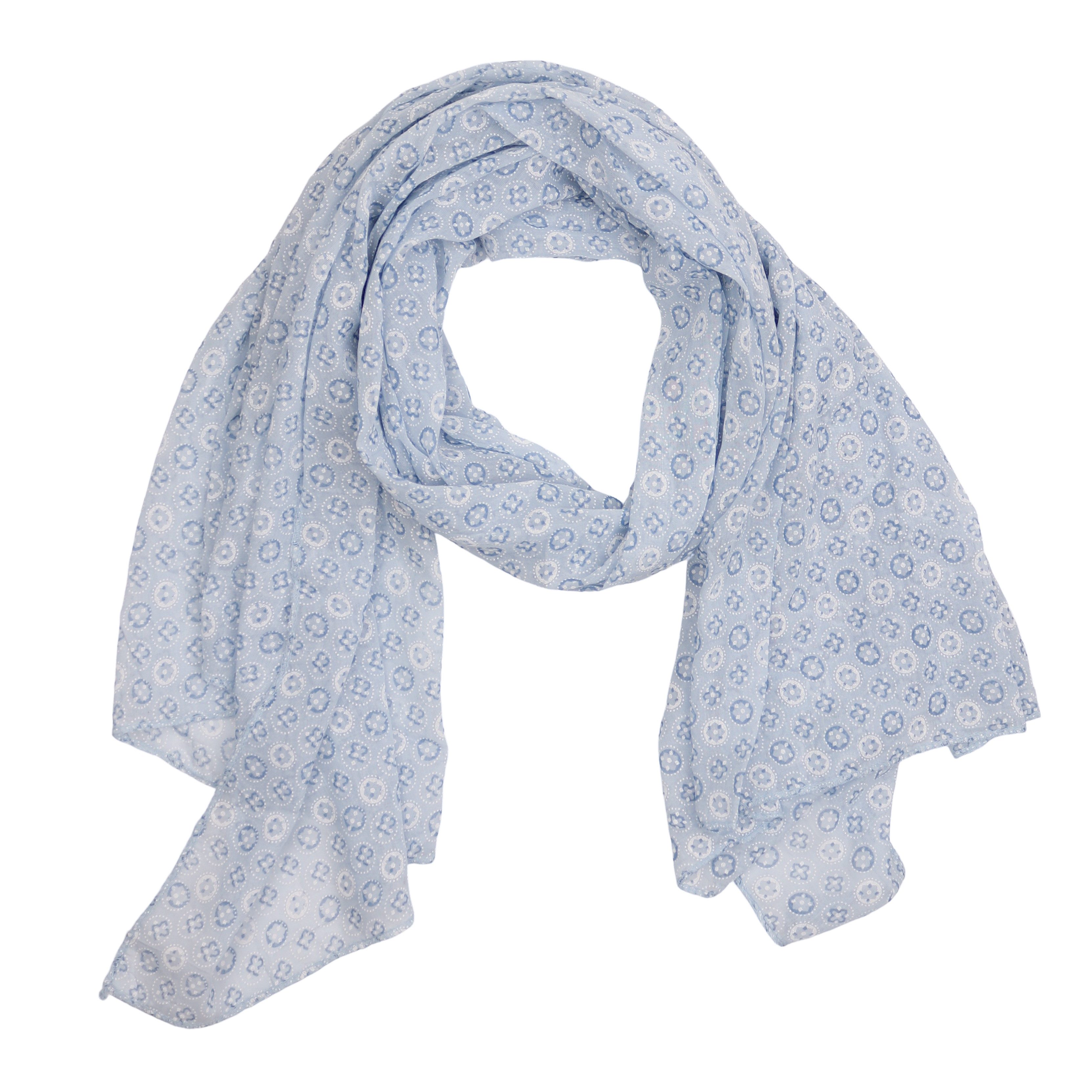 Modeschal Asymmetrischer Schal, Made in Italy 20% Seide 80% Baumwolle