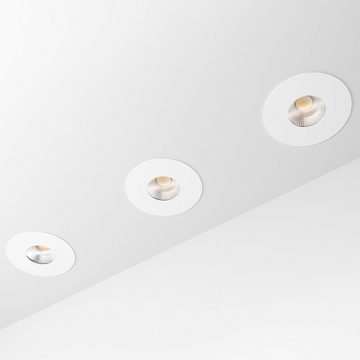 SSC-LUXon Außen-Deckenleuchte YOKU schwenkbare Bad Einbauleuchte IP65 in weiss mit LED GU10, Warmweiß