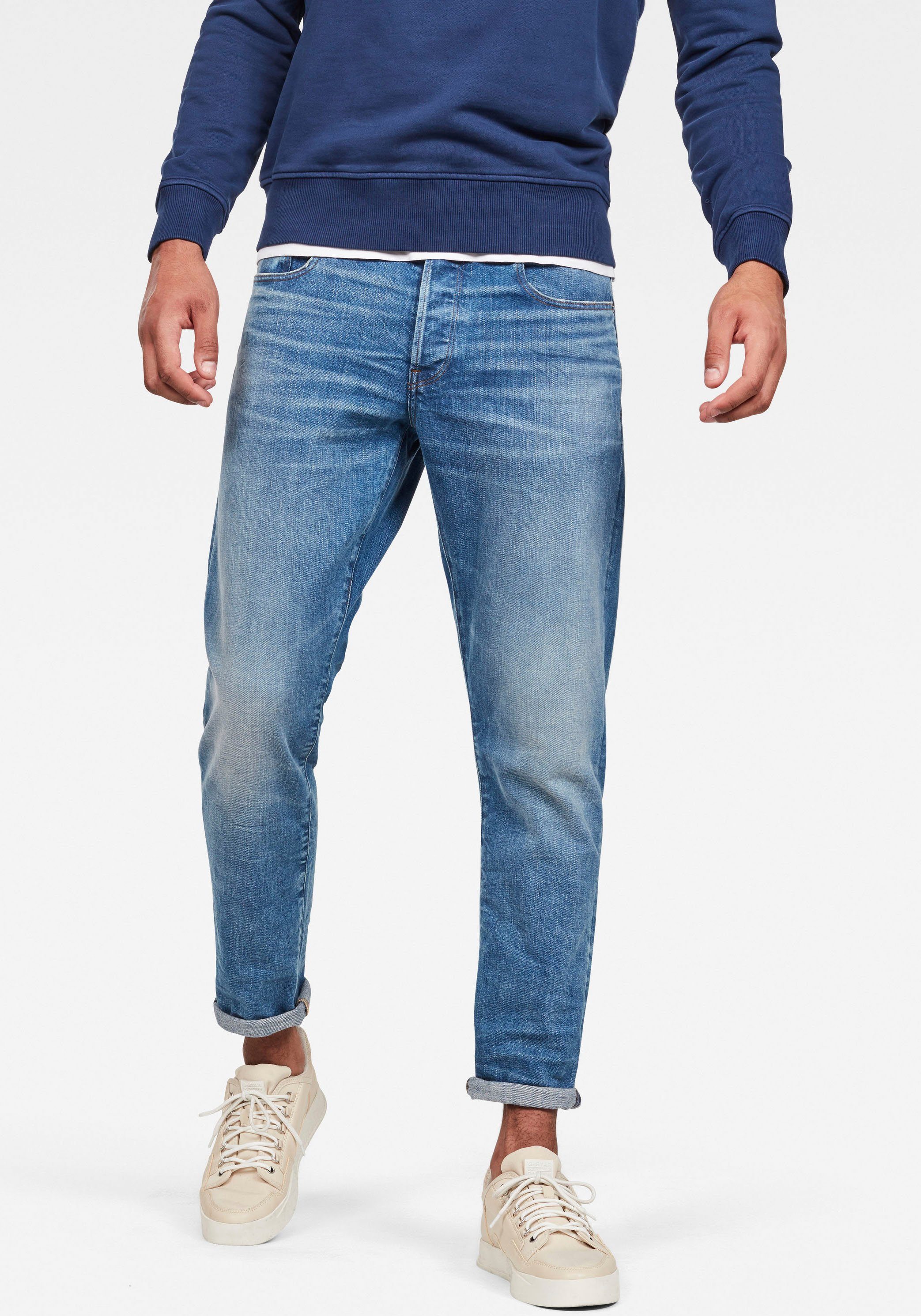 G-Star RAW Regular-fit-Jeans 3301 Straight Tapered worn in azure | Straight-Fit Jeans