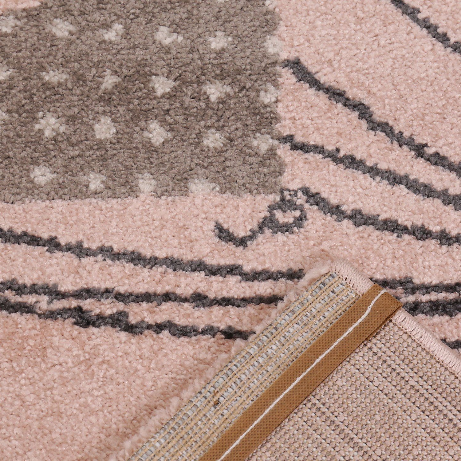 Vimoda Kinderteppich Tiere Design, mit freundlichen Effekt, Rechteckig, Teppich, Kinderzimmer, Babyzimmer, Schlafzimmer, Mädchen, Jung