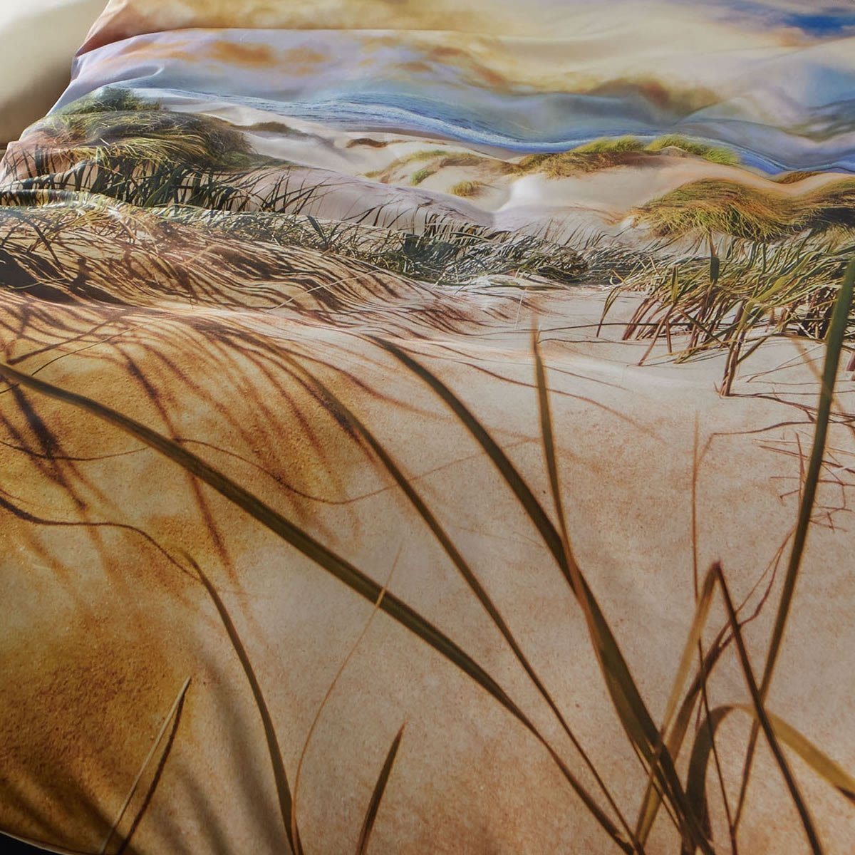 Kaeppel Bettwäsche Mako Satin in 135x200 + 80x80 cm 75946 Dünen Strand, Mak günstig online kaufen