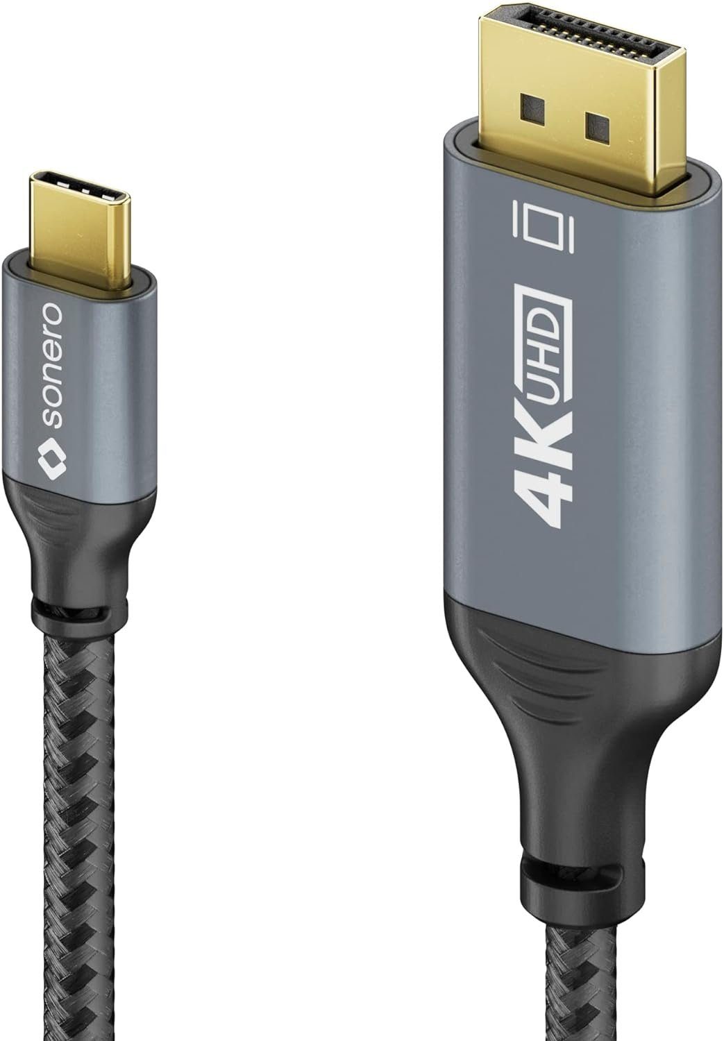 sonero Sonero® 4K USB-C auf DisplayPort Kabel, DisplayPort Stecker auf USB-C Video-Kabel – Bild 4 von 5