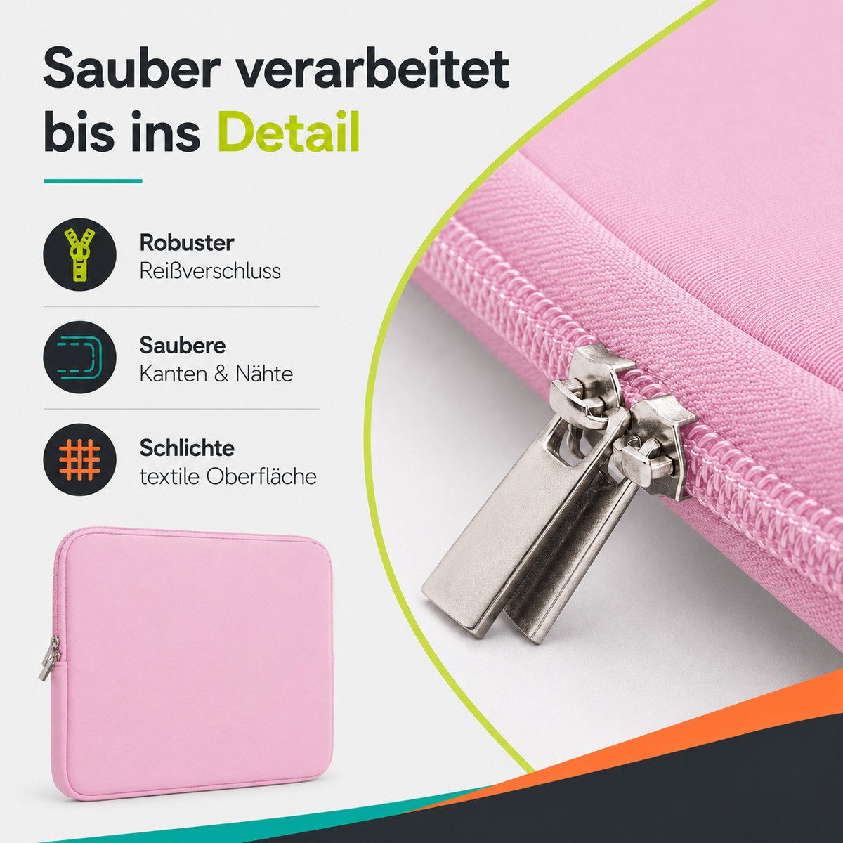 König Design Laptoptasche Universal Notebooktasche 13 Zoll Sleeve Tasche Hülle Laptop Case Cover, weiches Innenfutter zum Schutz vor Kratzern