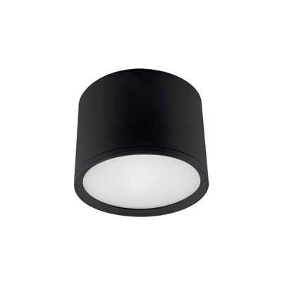 Licht-Erlebnisse Deckenleuchte BAILEY, LED, Neutralweiß, LED Schwarz Ø 10 cm Aluminium 4100 K 580 lm Wohnzimmer