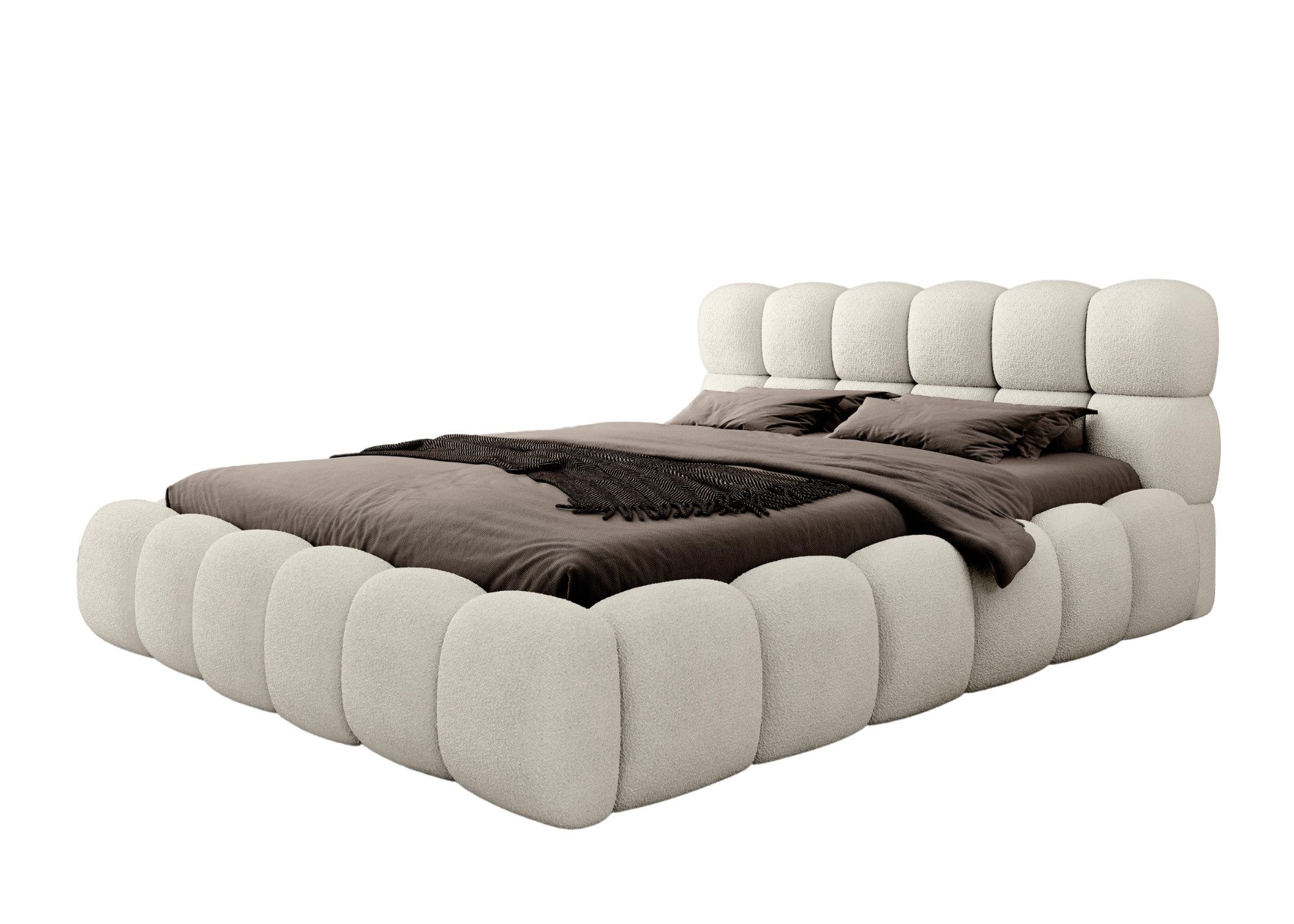 thematys Polsterbett mit Bettkasten, Stauraumbett, Bouclé günstig online kaufen