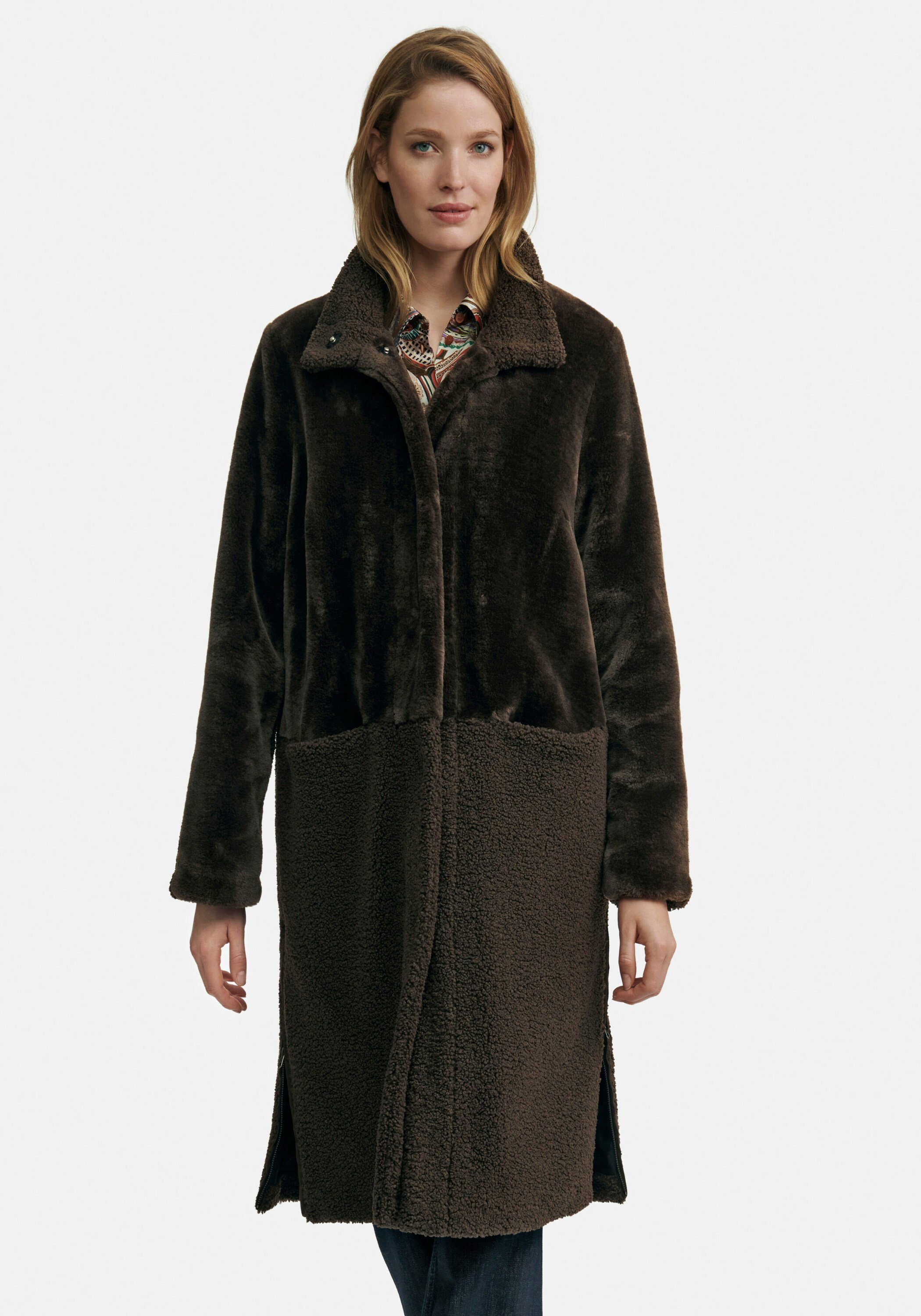 Emilia Lay Langmantel Coat with stand-up collar .