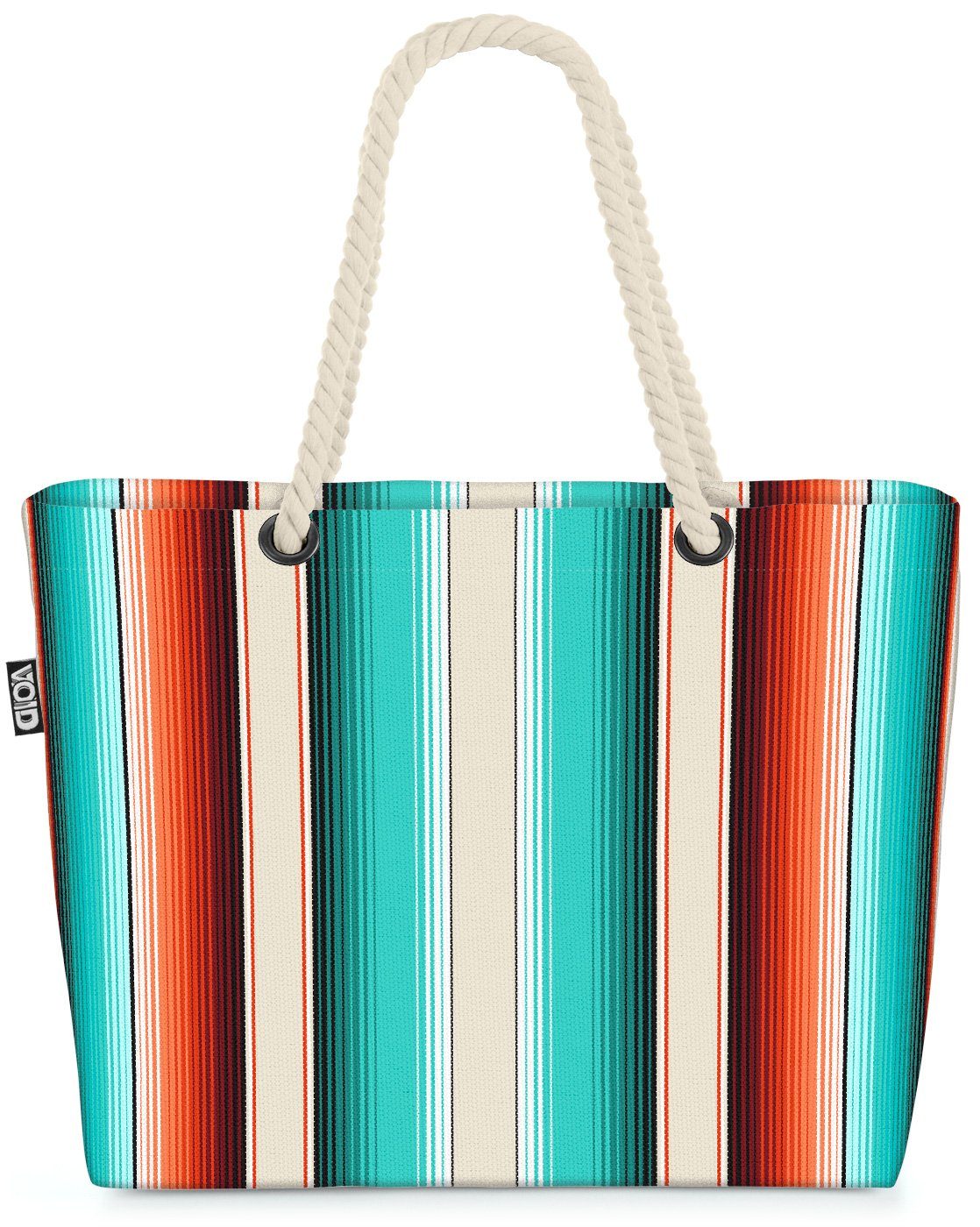 VOID Strandtasche (1-tlg), Serape Stripes Beach Bag mexikanisch decke Navajo Stoff lateinisch ethnisch