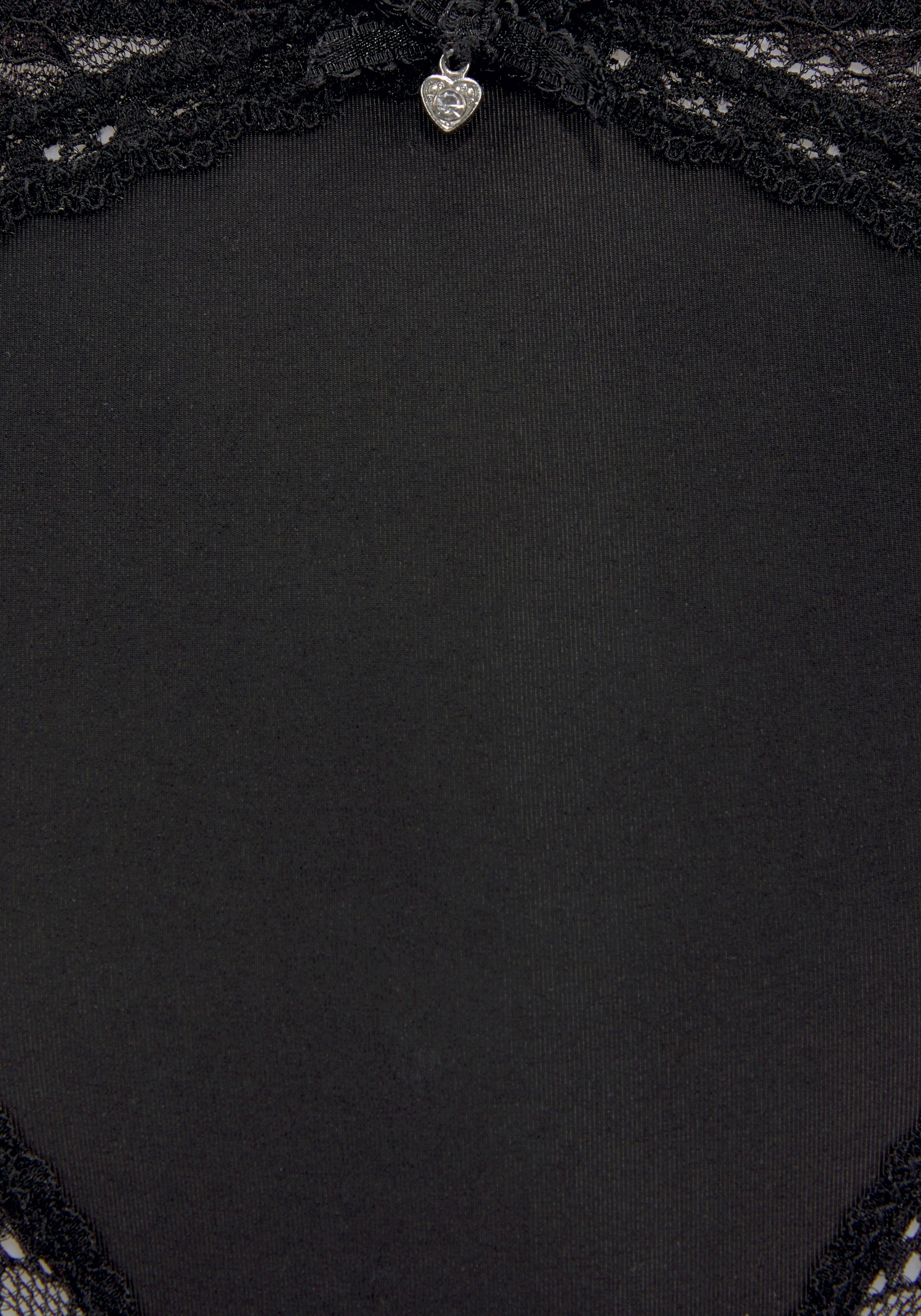 Spitzeneinsätzen dezent Panty Clarissse mit schwarz transparenten s.Oliver