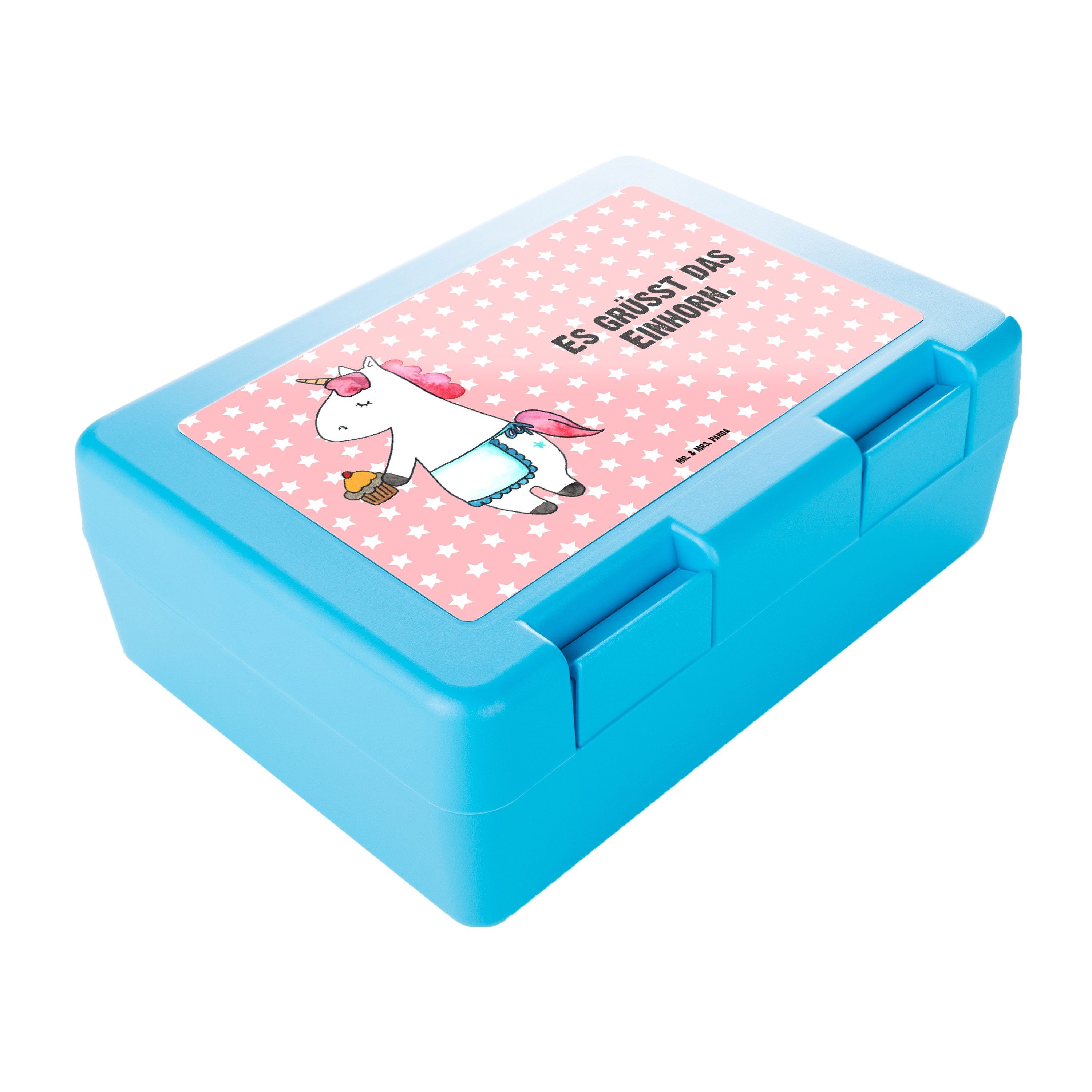 Mr. & Mrs. box, Kekse, (1-tlg) - Geschenk, Muffin - Lunch Panda Pastell Rot Brotbox, Premium Butterdose B, Kunststoff, Einhorn