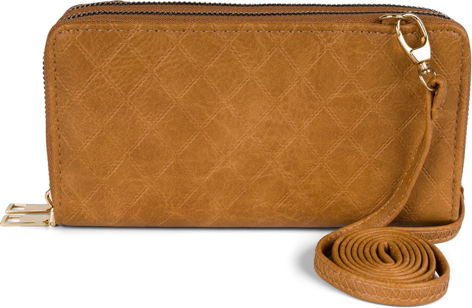 styleBREAKER Mini Bag 2 in 1 Umhängetasche - Geldbörse Rauten (1-tlg)