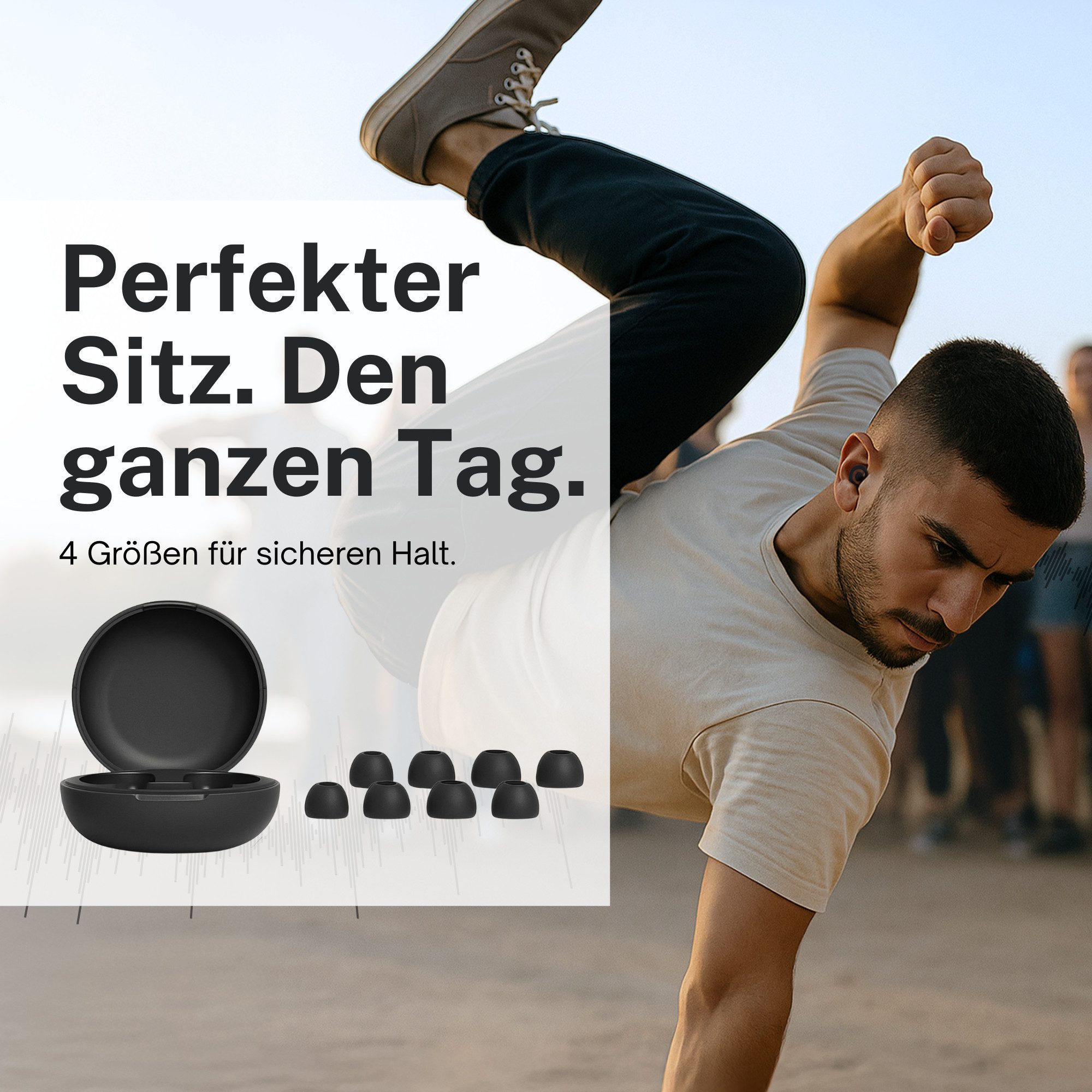 CUXCES Gehörschutzstöpsel Noise Cancelling Ohrstöpsel - 4 Größen - Schlafen, Konzerte & Flugzeug – Bild 3 von 5