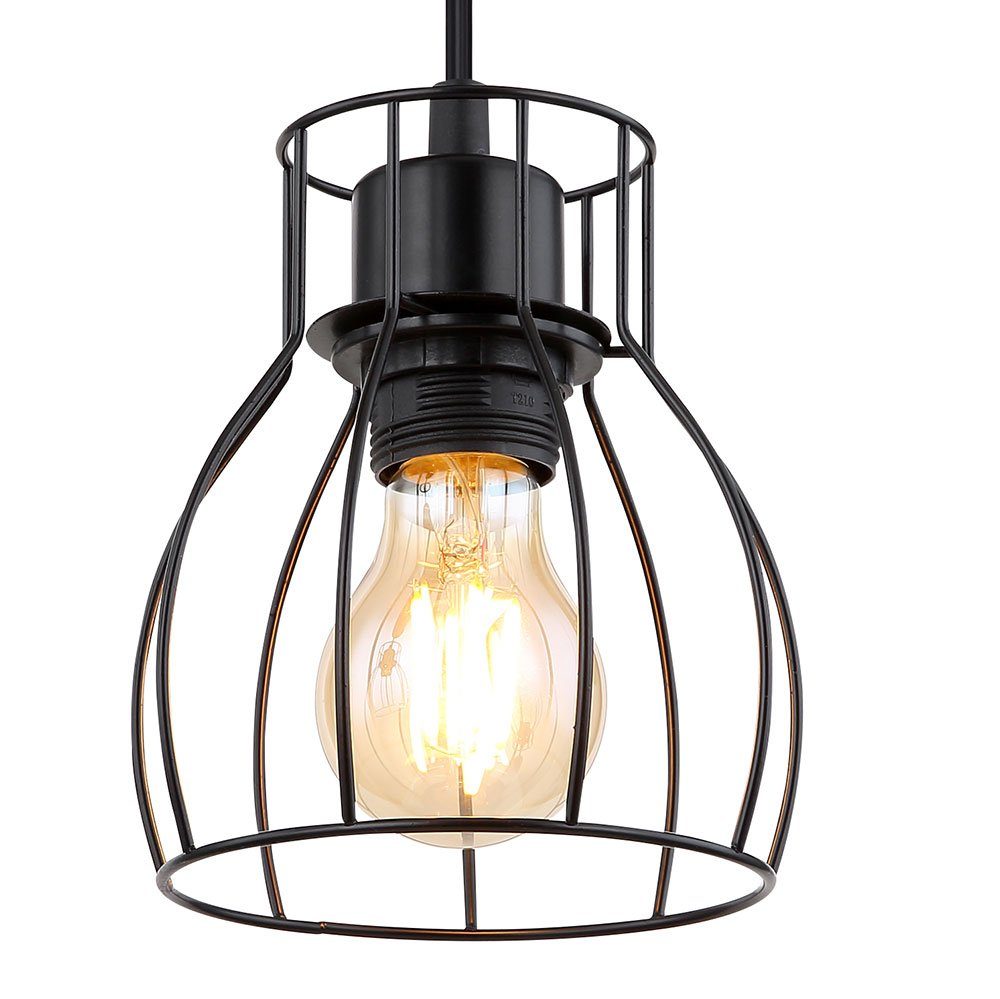 nicht Leuchtmittel Hängelampe Hängeleuchte, Pendelleuchte Vintage inklusive, Globo Holz Esstischlampe