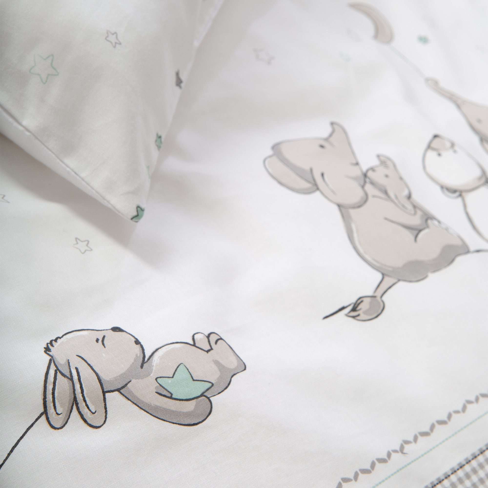 roba® Babybettwäsche Wiegenset, 2 teilig, 2-teilige Wiegenbettwäsche