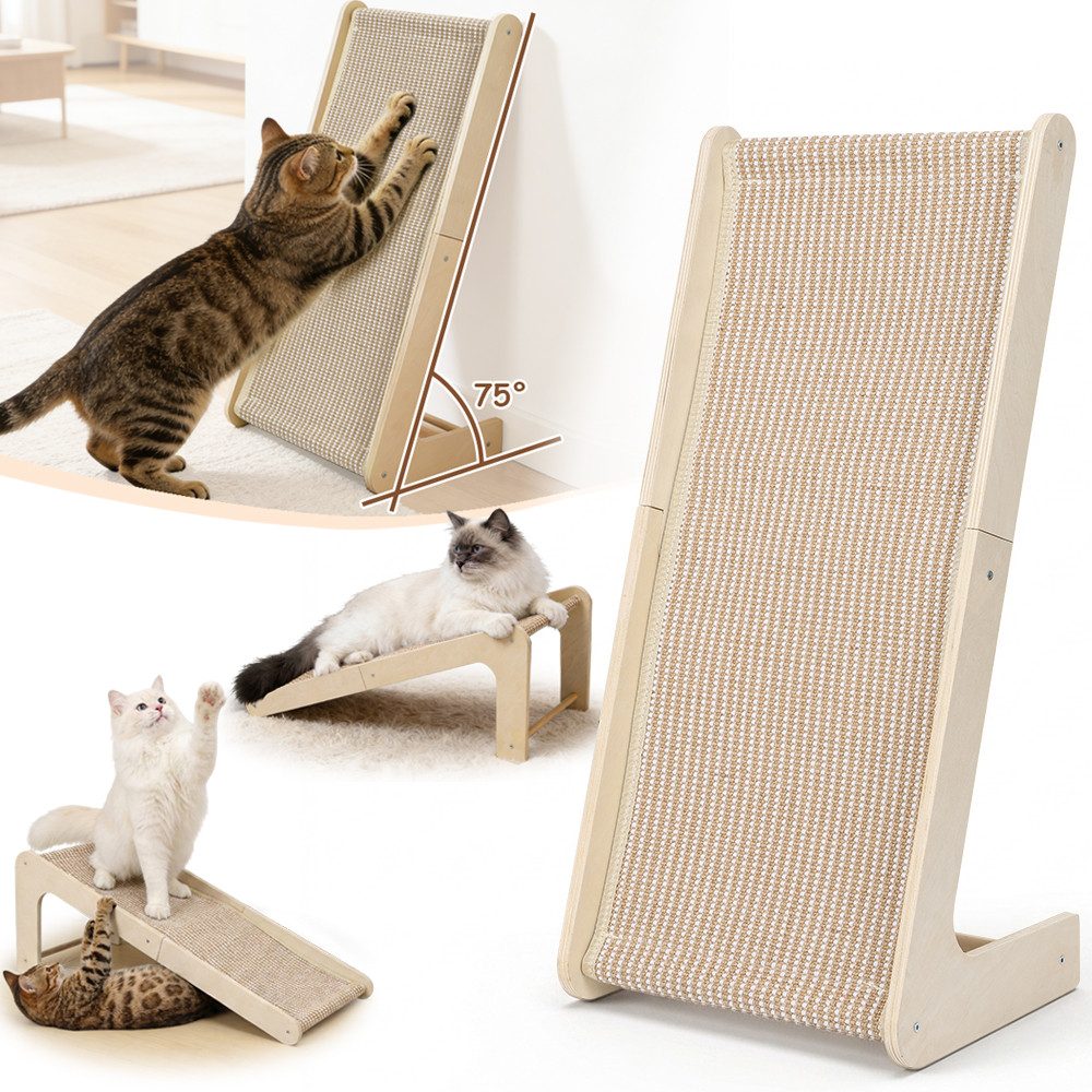 Kratzbrett 72cm Kratzbrett Kratzmöbel L Förmige Kratzpappe Sisal Katzenkratzbrett