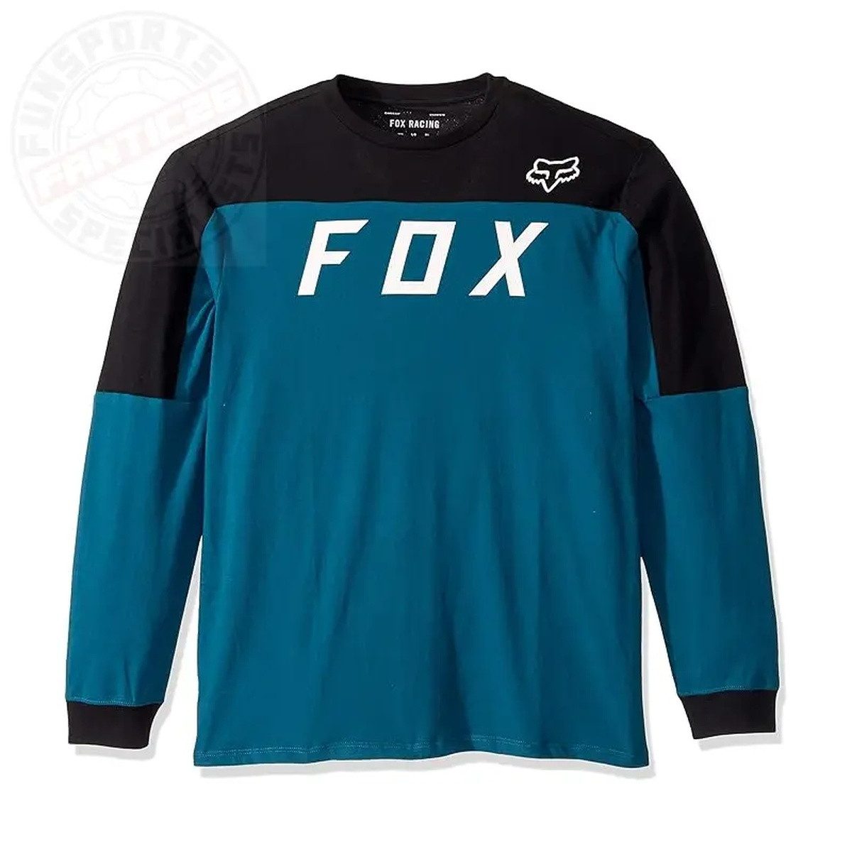 Fox Racing T-Shirt Fox Racing Herren GRIZZLED Long Sleeve Airline Knit T-Shirt, Maui Blau