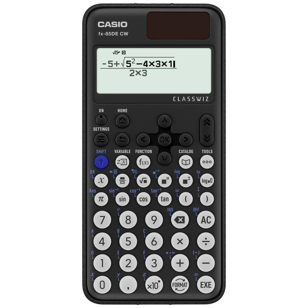 CASIO Taschenrechner Technisch wissenschaftlicher Rechner FX-85DE CW, Schutzhülle
