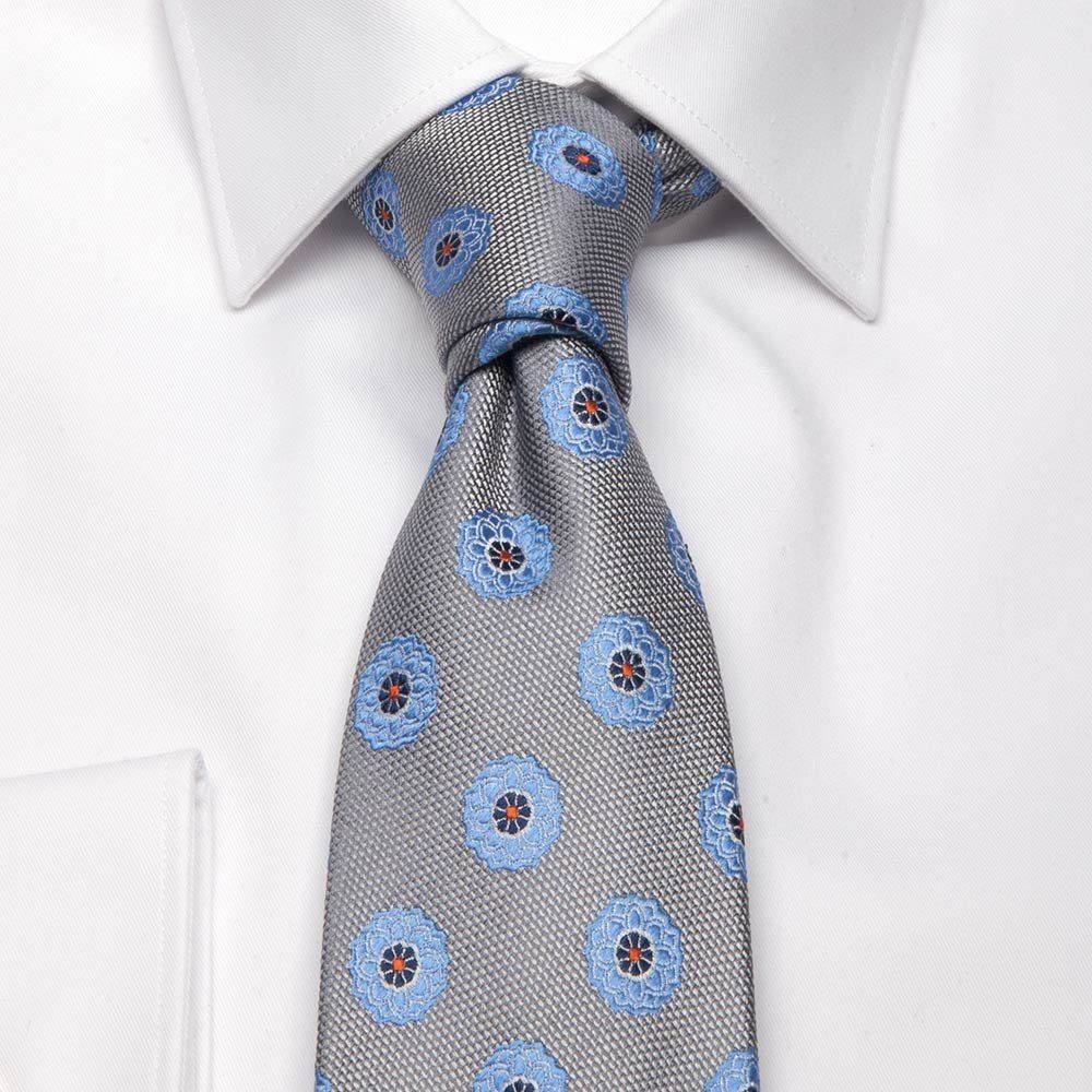 Herren Krawatten BGENTS Krawatte Seiden-Jacquard Krawatte mit Blüten-Muster Breit (8 cm)