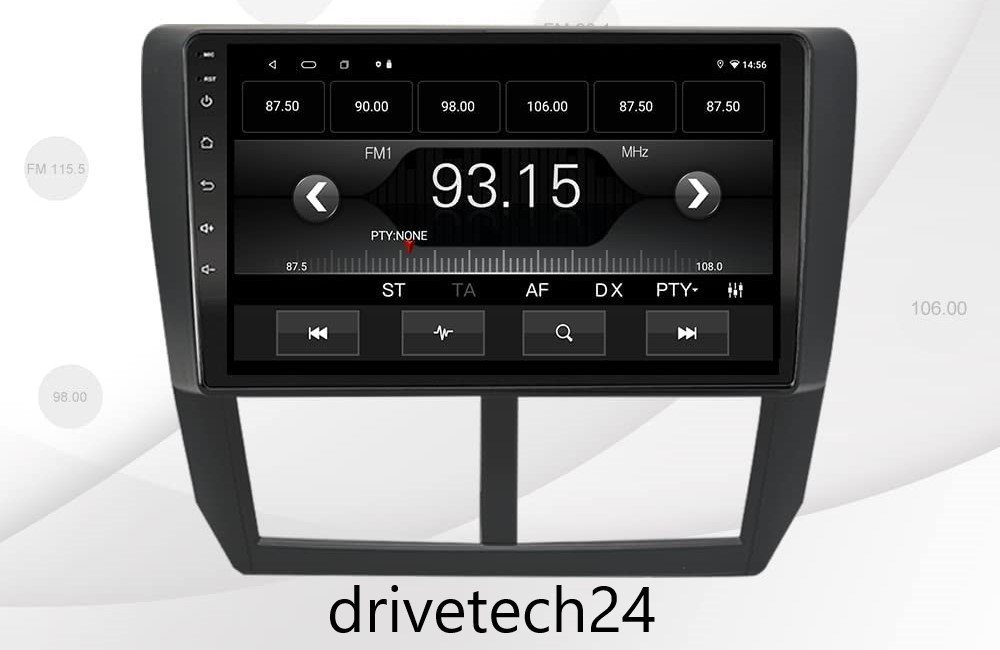 GABITECH Für Subaru Forester Autoradio impreza Android Einbau-Navigationsgerät Zoll 2007-2013. 9 GPS 11