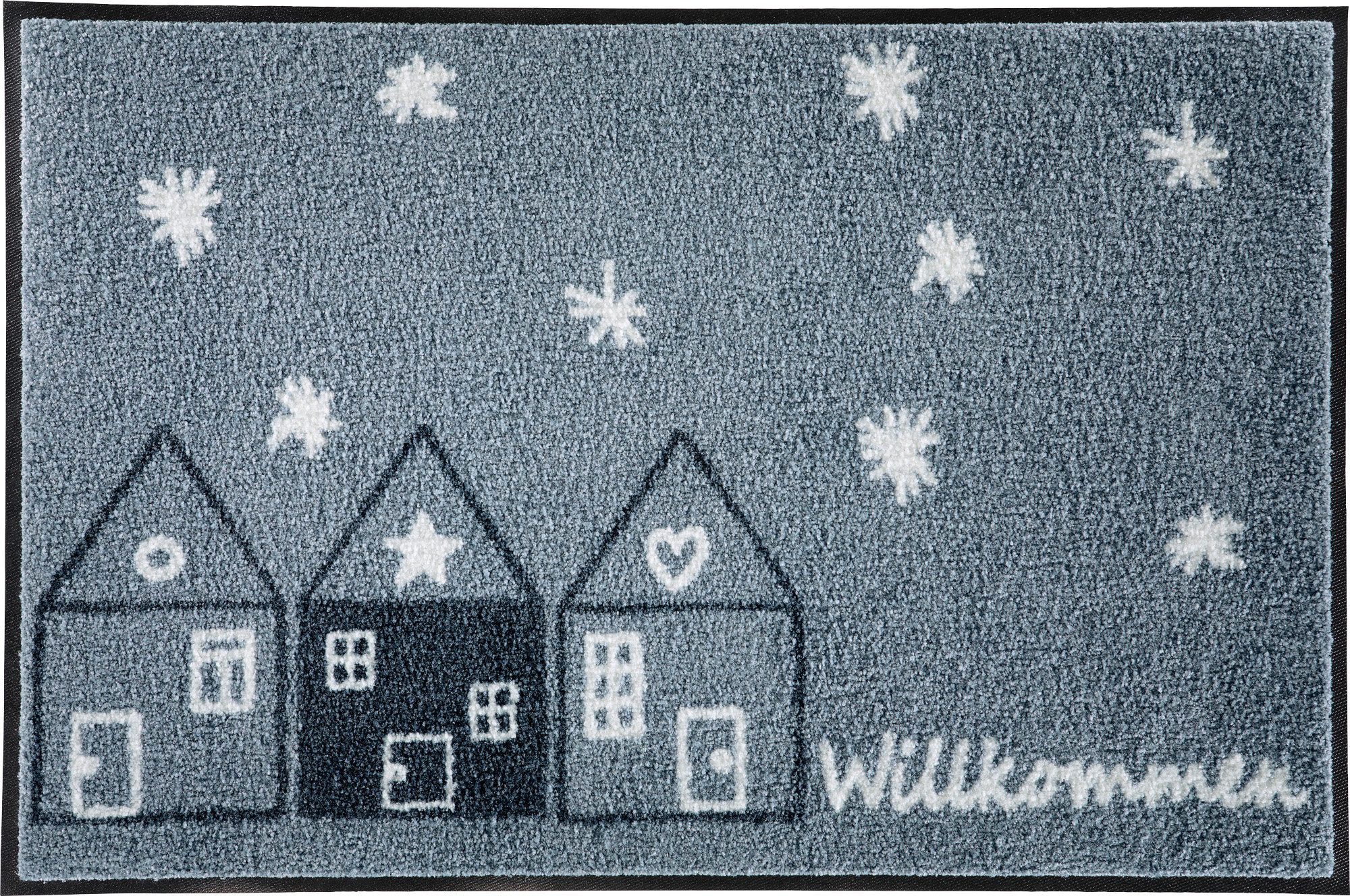 Erwin Müller Fußmatte Fußmatte "Winterhäuser", eckig, Höhe: 7 mm, Motiv günstig online kaufen