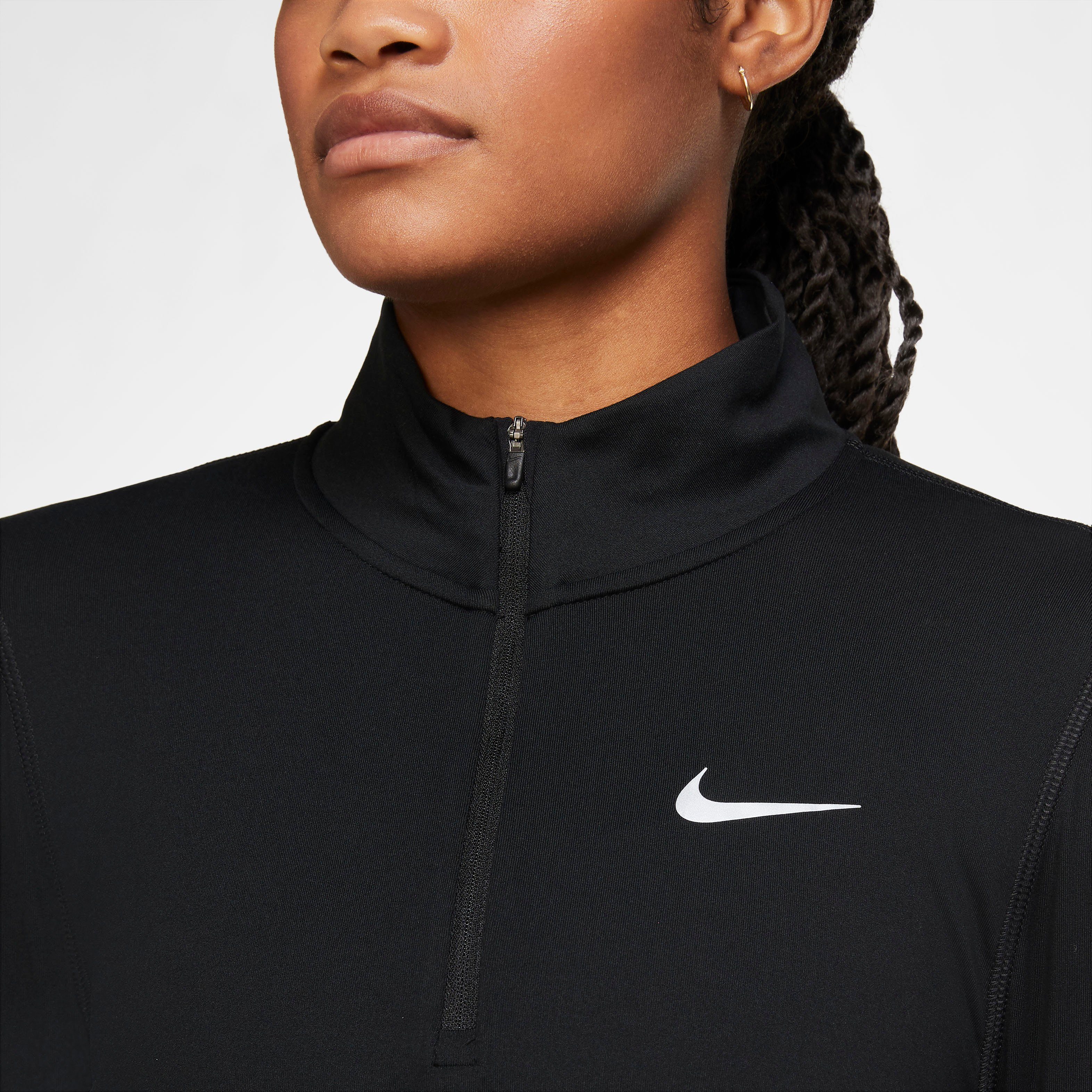 Element 1/-Zip Running Laufshirt Women's Top schwarz Nike