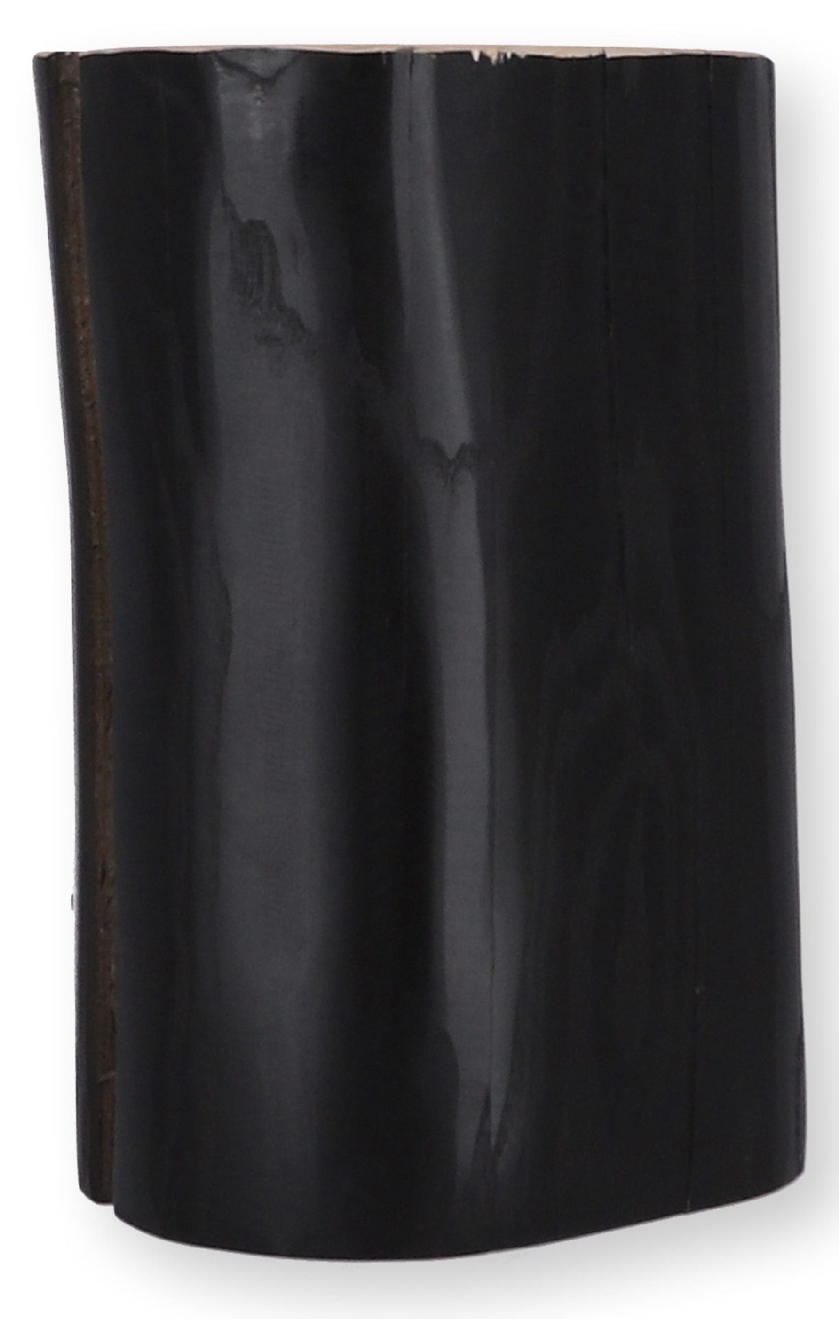 jankurtz Beistelltisch Block rund, Kernesche massiv, Schwarz, H 46cm