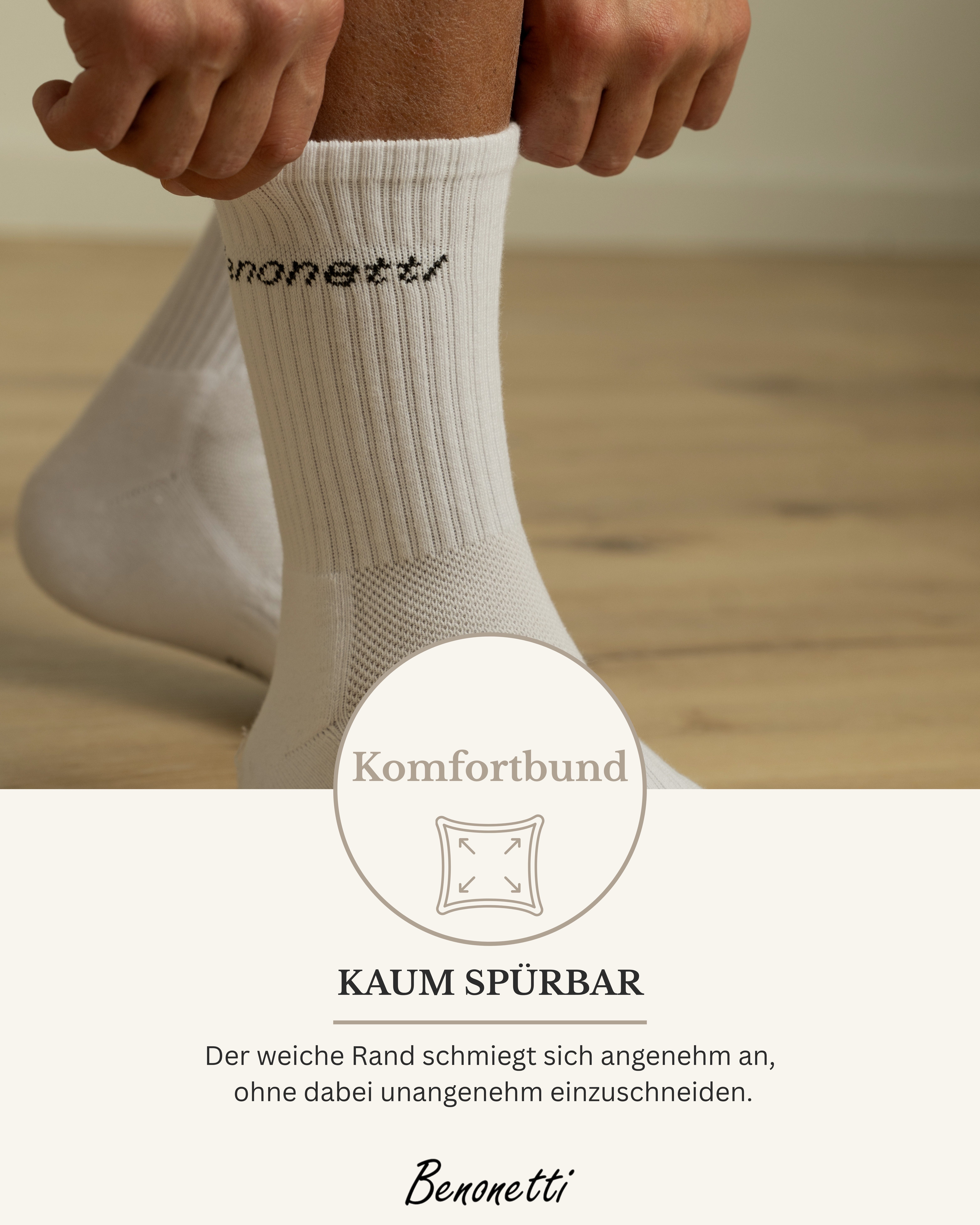 Benonetti Sneakersocken Damen & Herren aus Baumwolle – kurze Socken mit Fersenschutz (Packung, 9-Paar) Atmungsaktiv, Klimaregulierend, Schweißhemmend – Bild 5 von 5
