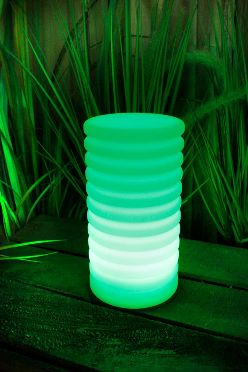 Arnusa LED Tischleuchte Mobile Akku Lampe RGB Farbwechsel PL202, 16 Farben per Fernbedienung einstellbar, LED fest integriert, 16 Leuchtfarben und 4 Farbwechselprogramme per Fernbedienung wählbar, mit Fernbedienung dimmbar