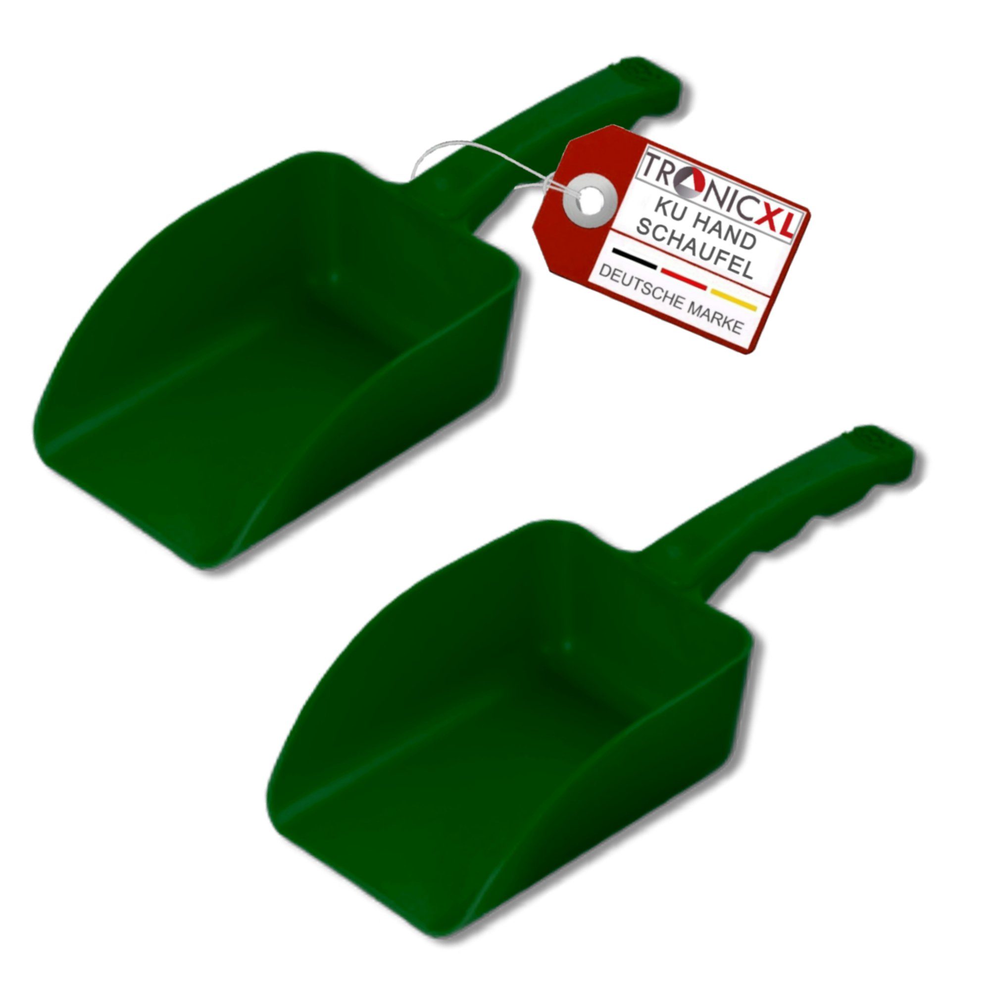 TronicXL Schaufel 2x 750ml grün Handschaufel Kunststoff Küche Gastronomie Garten Bistro, (2 St), lebensmittelecht