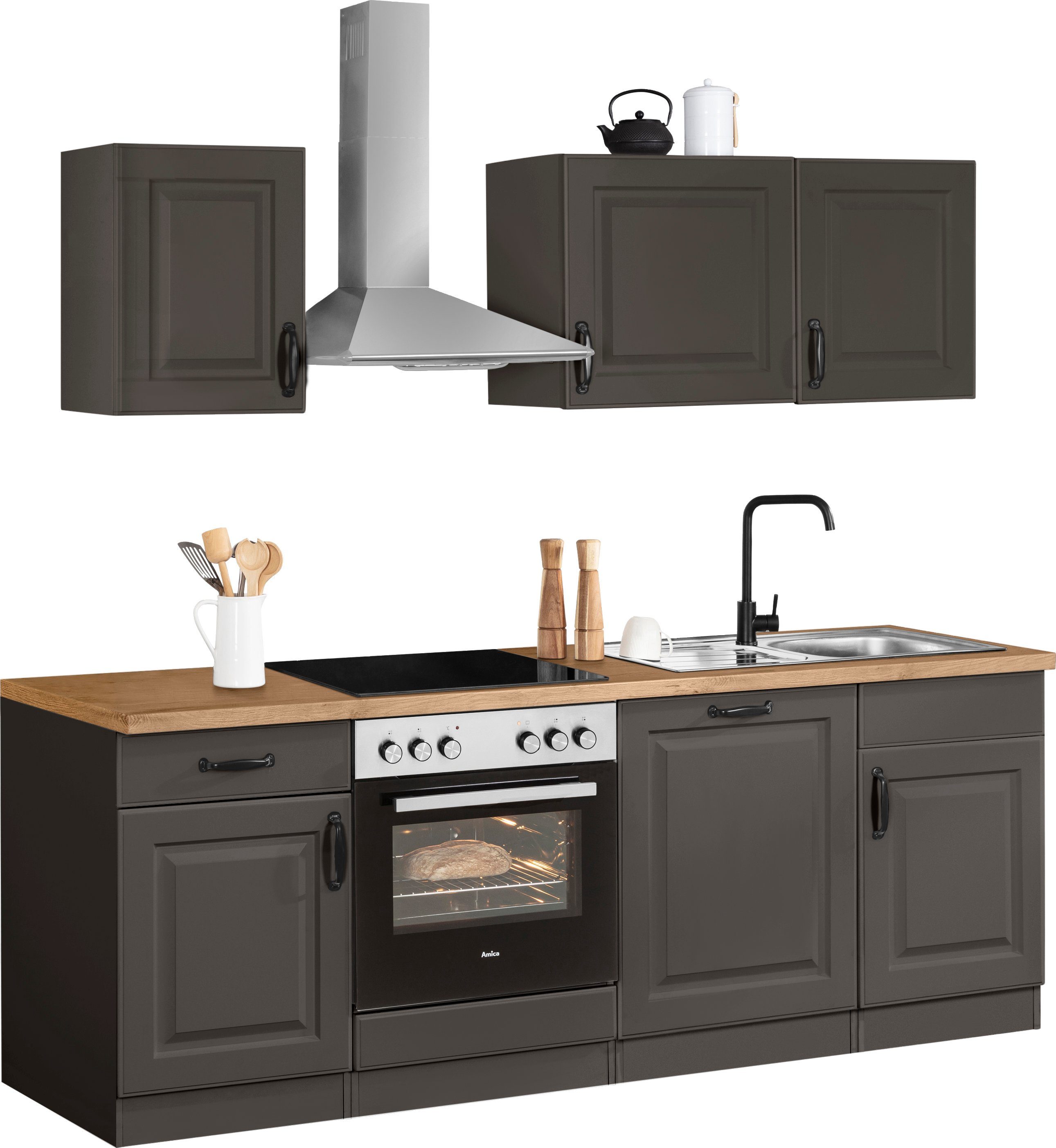 wiho Küchen Küchenzeile Erla, ohne E-Geräte, Breite 220 cm günstig online kaufen