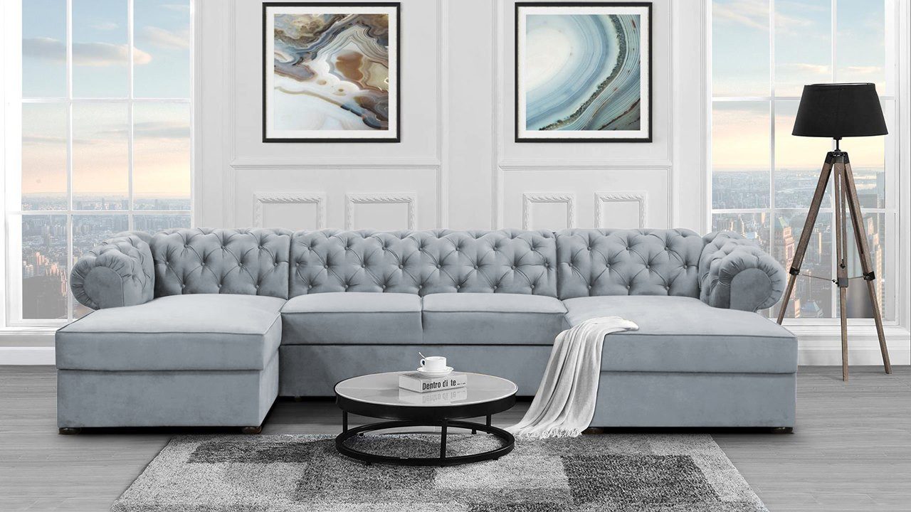 Beautysofa Ecksofa mit Schlaffunktion und zwei günstig online kaufen