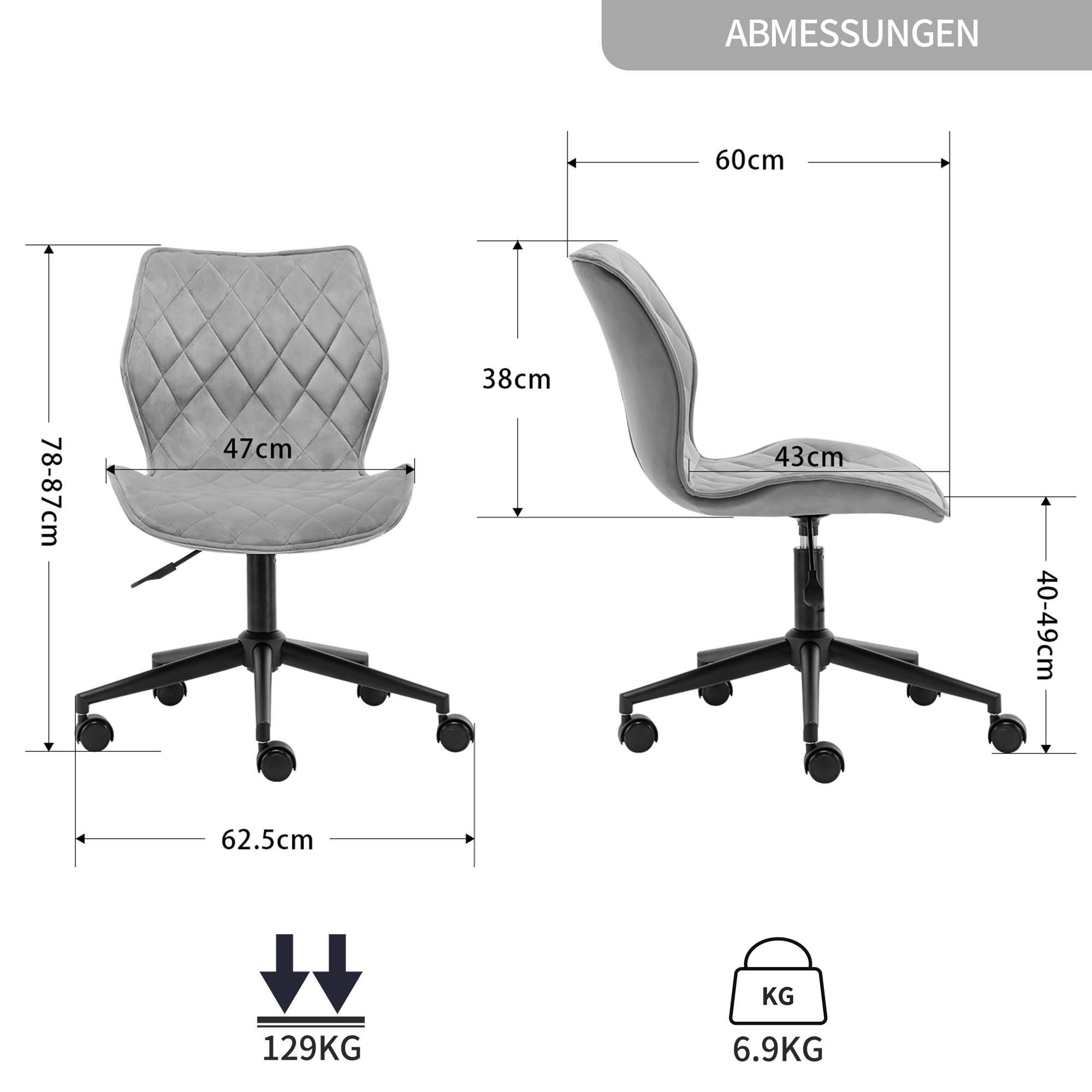 Duhome Hocker, Drehstuhl Rollhocker Drehhocker Bürohocker Bürostuhl höhenve günstig online kaufen