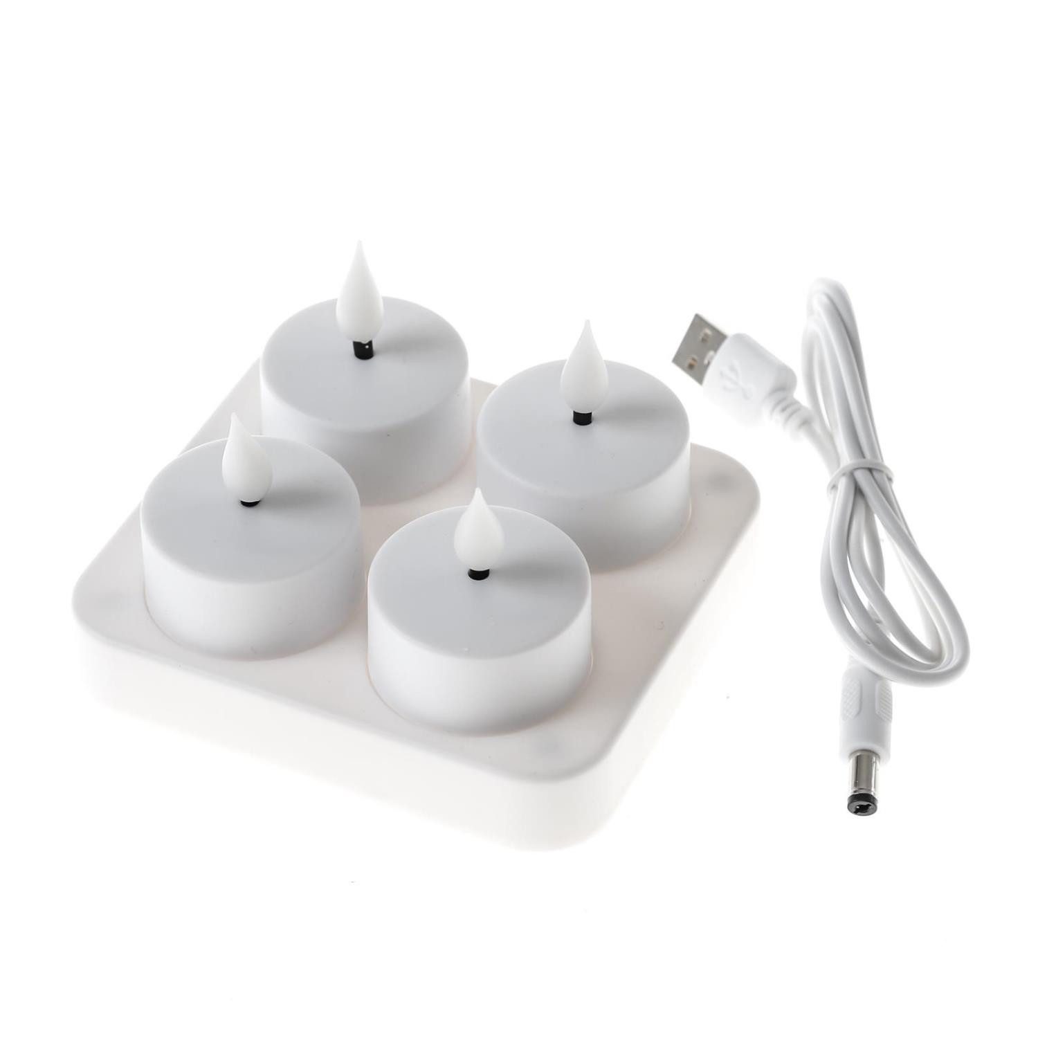 MARELIDA LED-Kerze LED Teelichter mit Ladestation günstig online kaufen