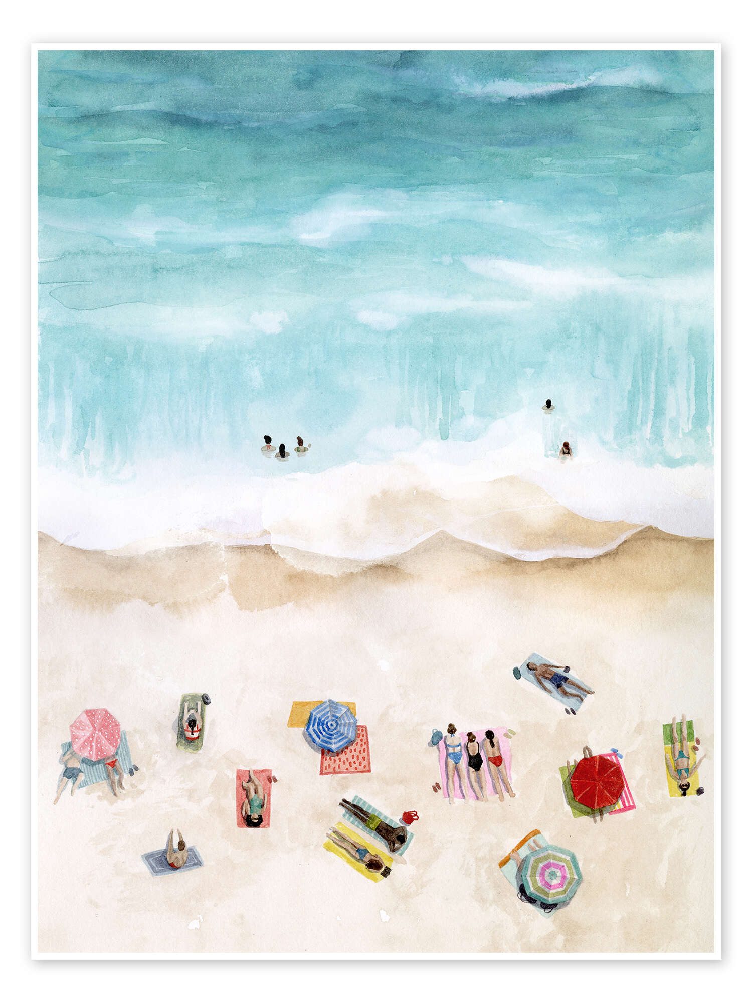 Posterlounge Wandbild Strand Woche I, Grace Popp, erhältlich als Poster, Leinwandbild, Wandsticker oder Acrylglasbild