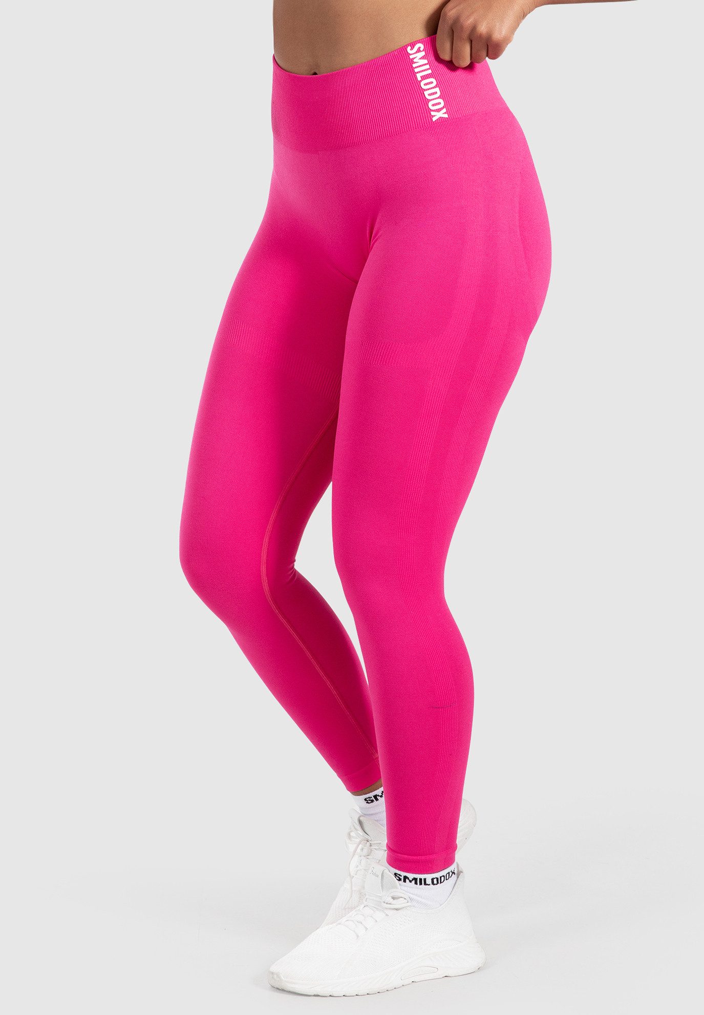 Smilodox Leggings Sonnia, Stretch Fit Sporthose mit V-Shape Kontur & Scrunch-Effekt Figurformender Shaped Fit, Seamless High Waist, Training Yoga Alltag