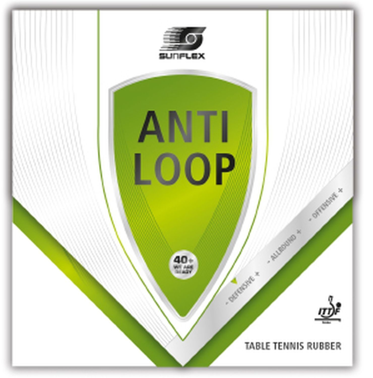 Tischtennisschläger ANTILOOP Tischtennis-Belag, 1,2mm Schwamm schwarz