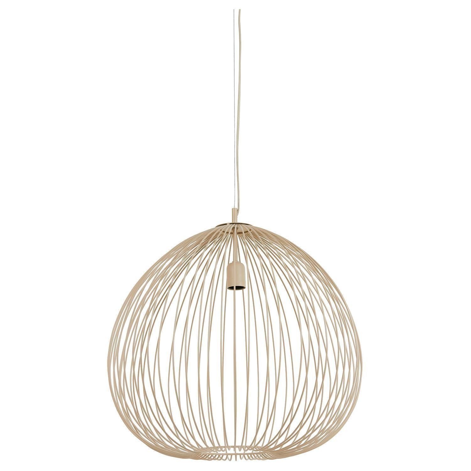Light & Living Pendelleuchte RILANA, 1-flammig, Beige matt, Metall, ohne Leuchtmittel, Ø 56 x H 55 cm