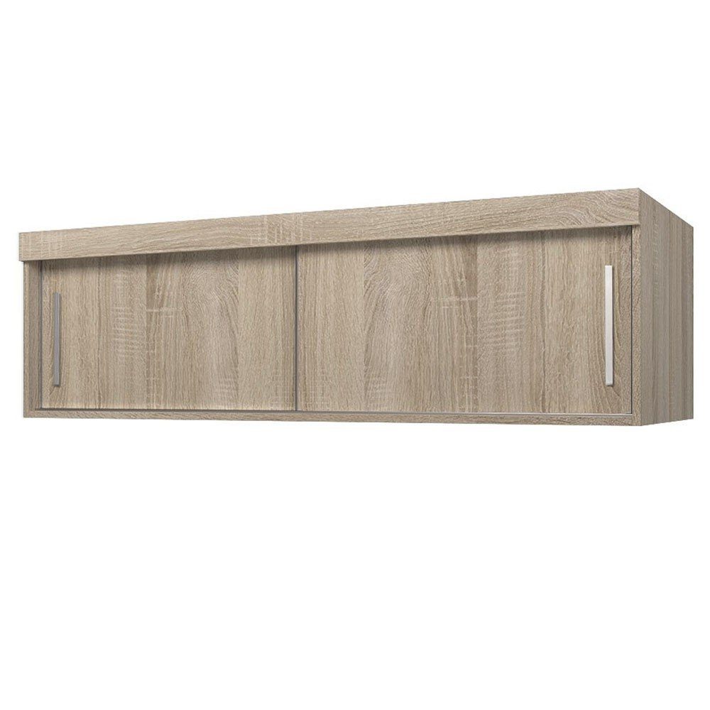 Comfort Schrank Prime Fächer in Eiche mit Comfort Schrankaufsatz Oberschrank zusätzliche für Breite Befestigung, einfache 45 Prime Home Schwebetürenschrank 2 150cm Polini