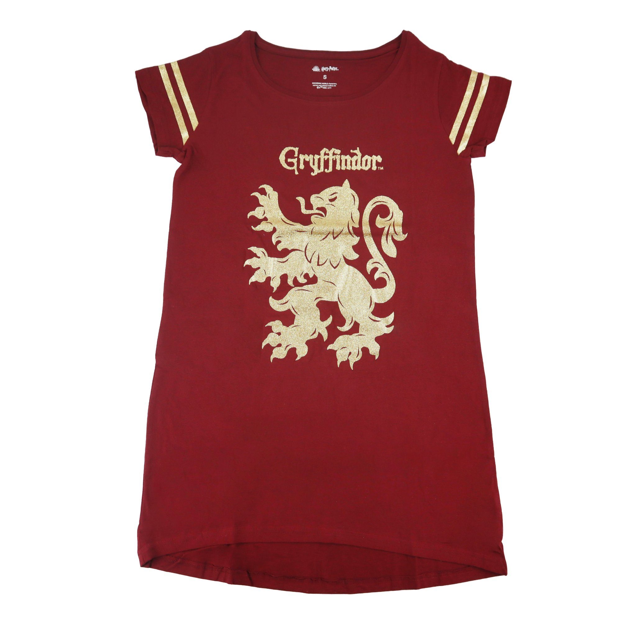 Harry Potter Schlafanzug Harry Potter Hogwarts Gryffindor Damen kurzarm Schlafshirt Gr. S bis XL