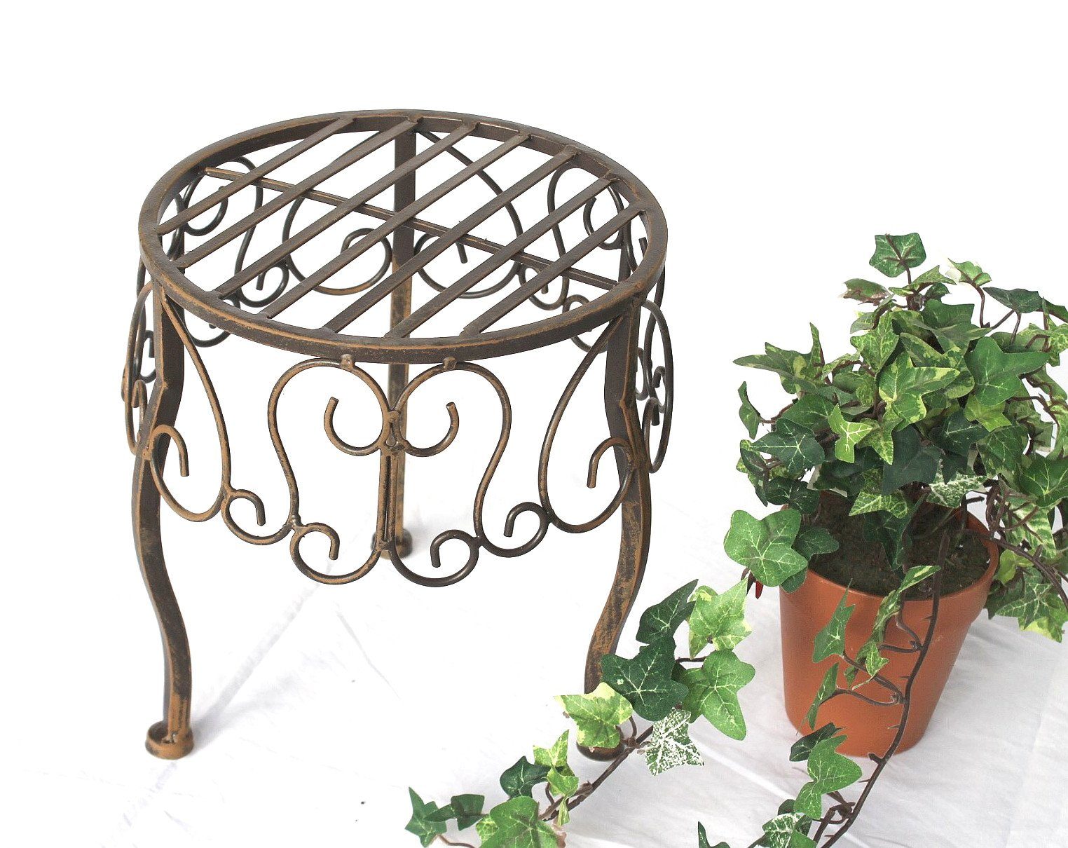 DanDiBo Blumenhocker Metall Braun Rund Blumenständer günstig online kaufen