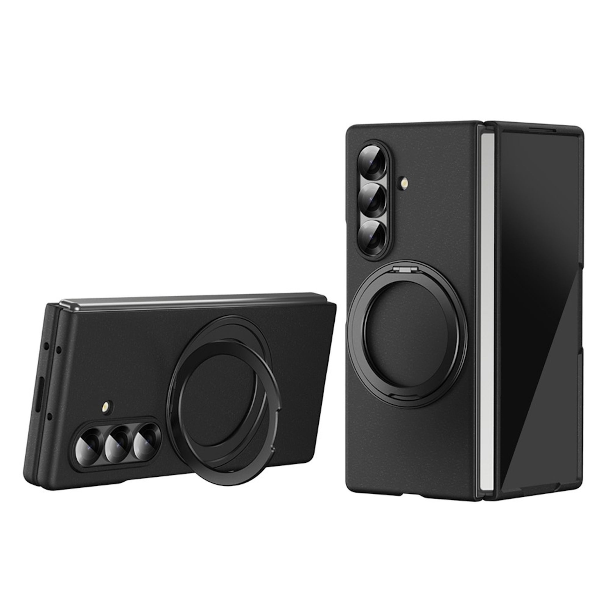 Wigento Handyhülle Magnetring + Schutzglas für Samsung Galaxy Z Fold8 Ultra Hardcover 8,0 Zoll, Magnetring, Ringhalter, Standfunktion