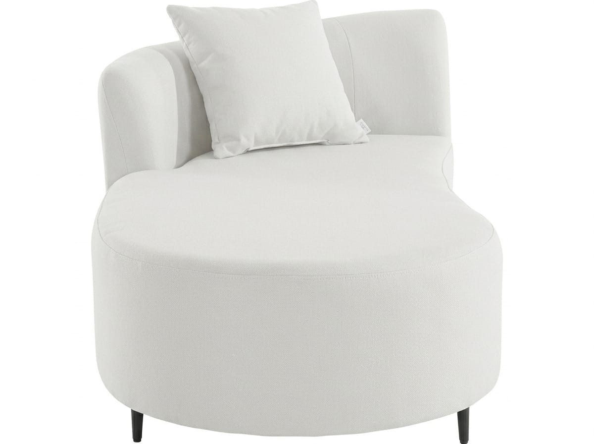 Xlmoebel Relaxsessel Moderner weißer Textilliegestuhl mit Kissen für das Wohnzimmer (1-St), Made in Europa