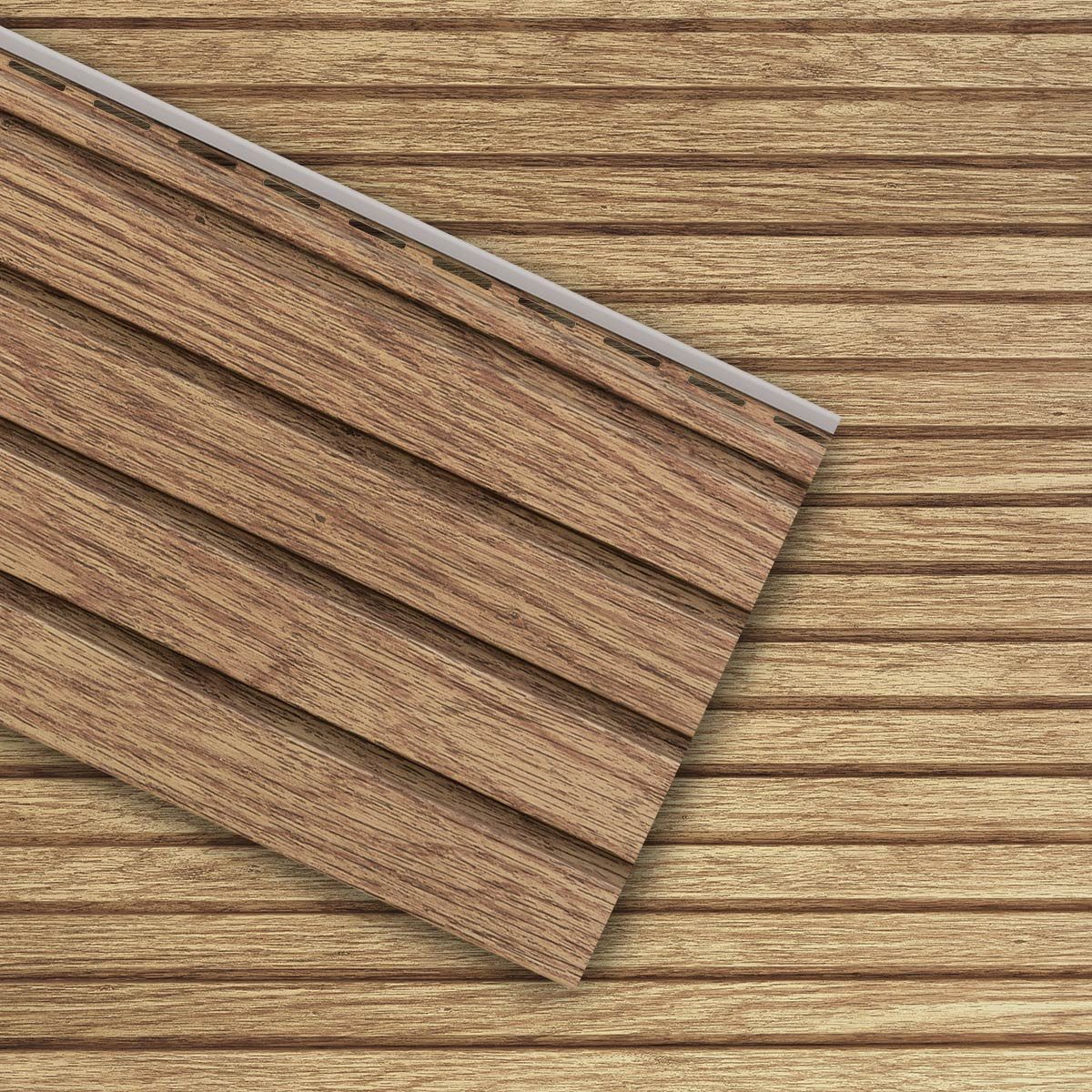 VILO Verkleidungspaneel Canadian Siding SVP-06 Fronto Standard 2,95m St. 0,74qm honey oak, BxL: 28,5x295 cm, 0,963 qm, (Stückweise 1 Paneel, 0,963 qm) 2-lagig robuste Ausführung, pflegeleicht, abwaschbar, Leichtgewicht