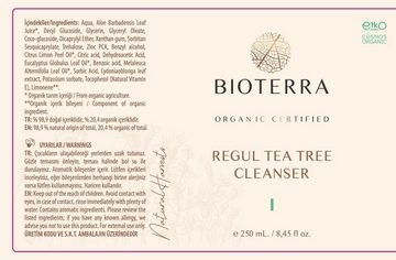 BIOTERRA Gesichts-Reinigungslotion Bio Zink Teebaum Gesichtsreiniger 250ml bei fettiger und unreiner Haut, 1-tlg.