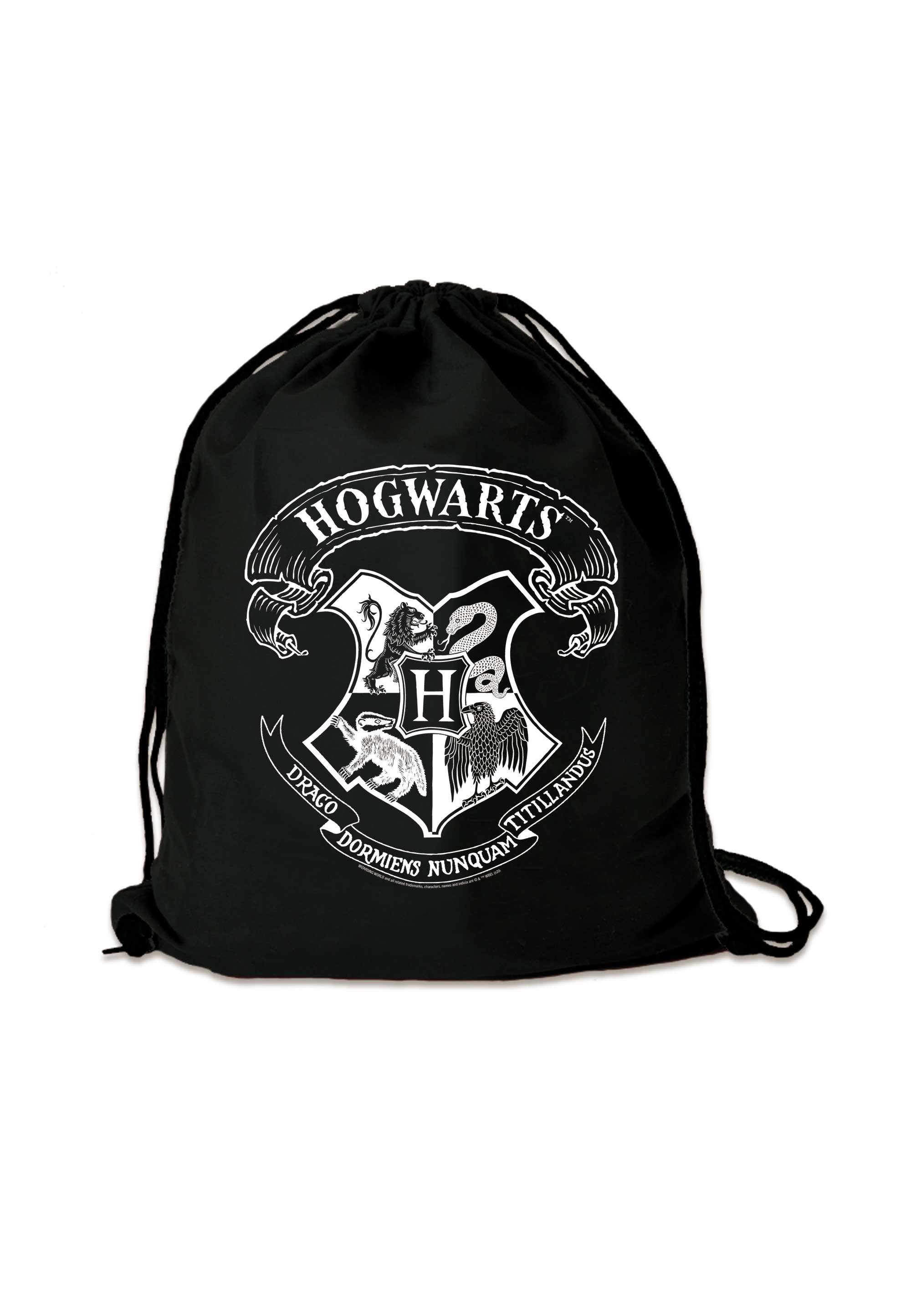 Potter - Hogwarts mit coolem Harry (Weiß), Hogwarts-Motiv Kulturbeutel Logo LOGOSHIRT