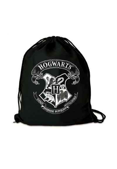 LOGOSHIRT Kulturbeutel Harry Potter - Hogwarts Logo (Weiß), mit coolem Hogwarts-Motiv