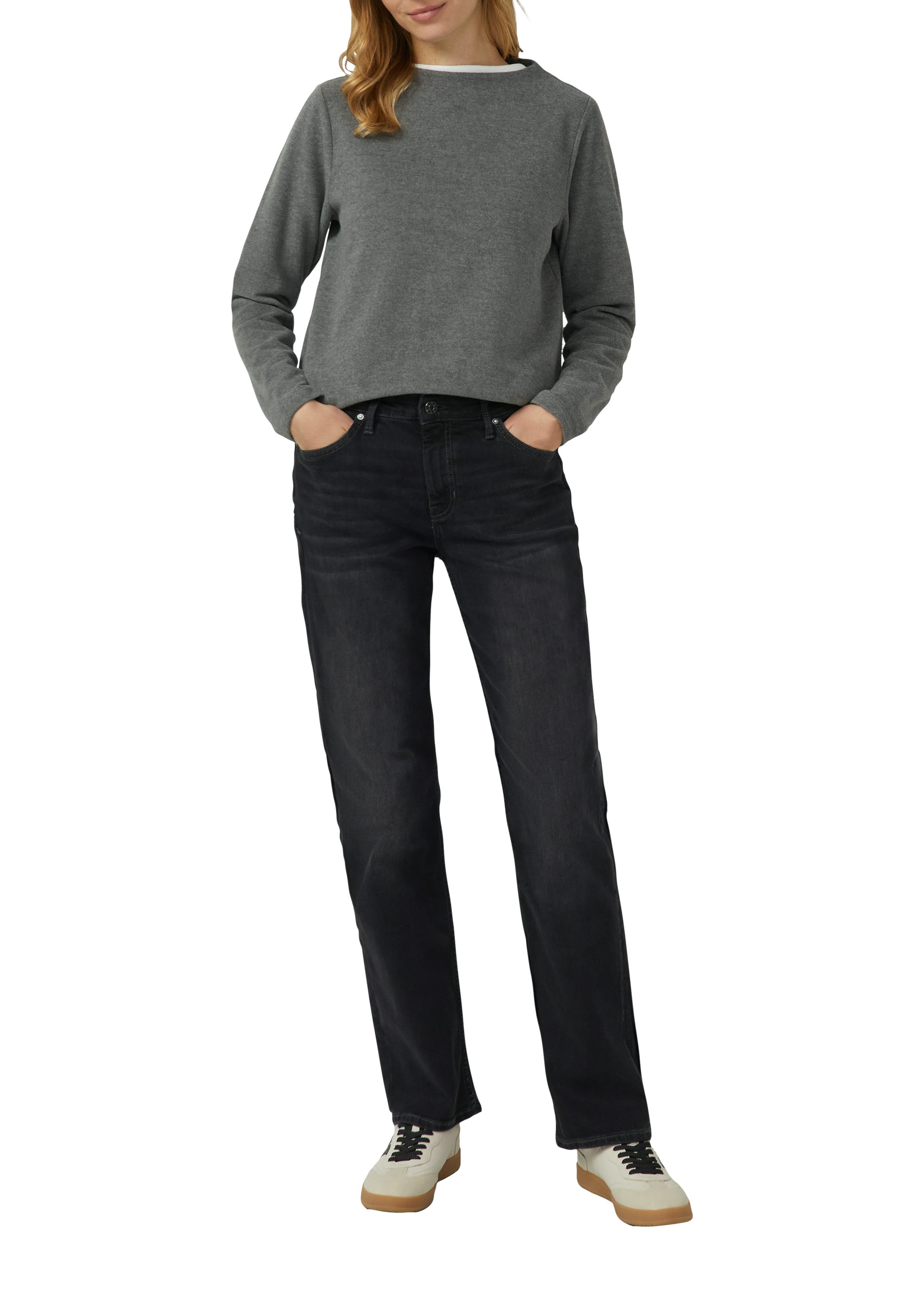 s.Oliver Sweatshirt mit kleinem Stehkragen/Turtleneck