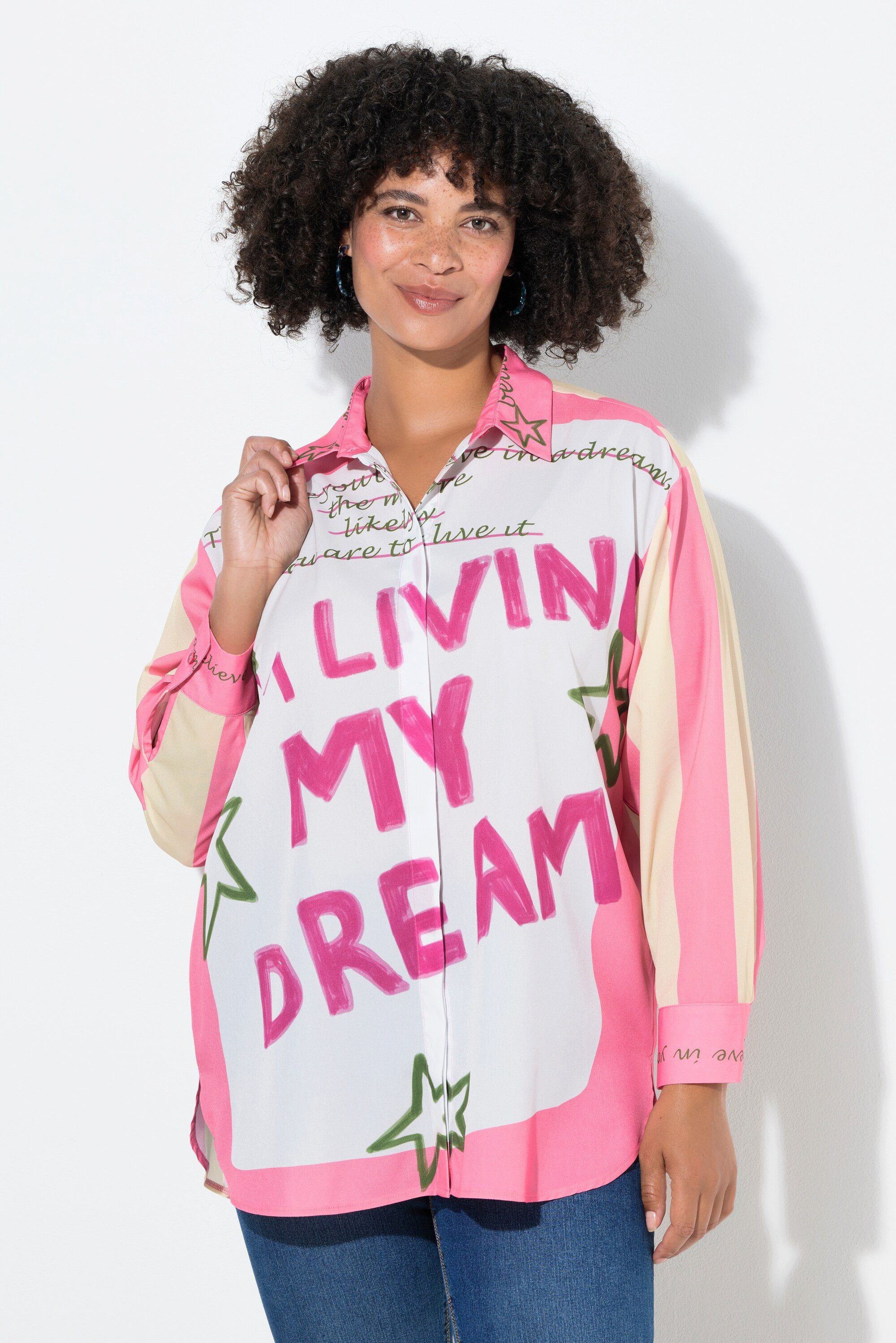 Angel of Style Hemdbluse Hemdbluse oversized Rücken mit Weihnachtstier günstig online kaufen